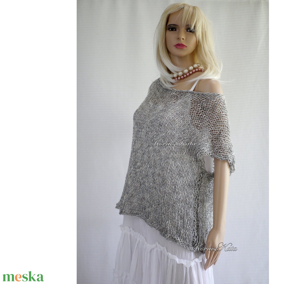 'GERLE' ARTSY-PULCSI - trendi kézzel kötött pamut-pulóver / szürke - ruha & divat - női ruha - pulóver & kardigán - Meska.hu 'GERLE' ARTSY-PULCSI - trendi kézzel kötött pamut-pulóver / szürke - ruha & divat - női ruha - pulóver & kardigán - Meska.hu