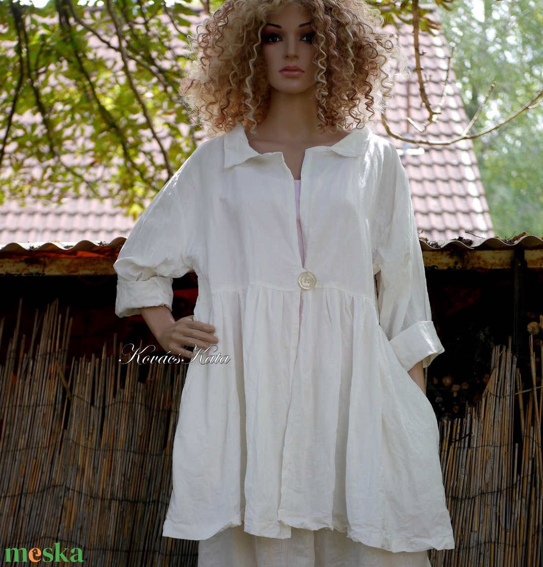 BORA - lagenlook lenvászon babydoll kabátka - ruha & divat - női ruha - kabát - Meska.hu BORA - lagenlook lenvászon babydoll kabátka - ruha & divat - női ruha - kabát - Meska.hu