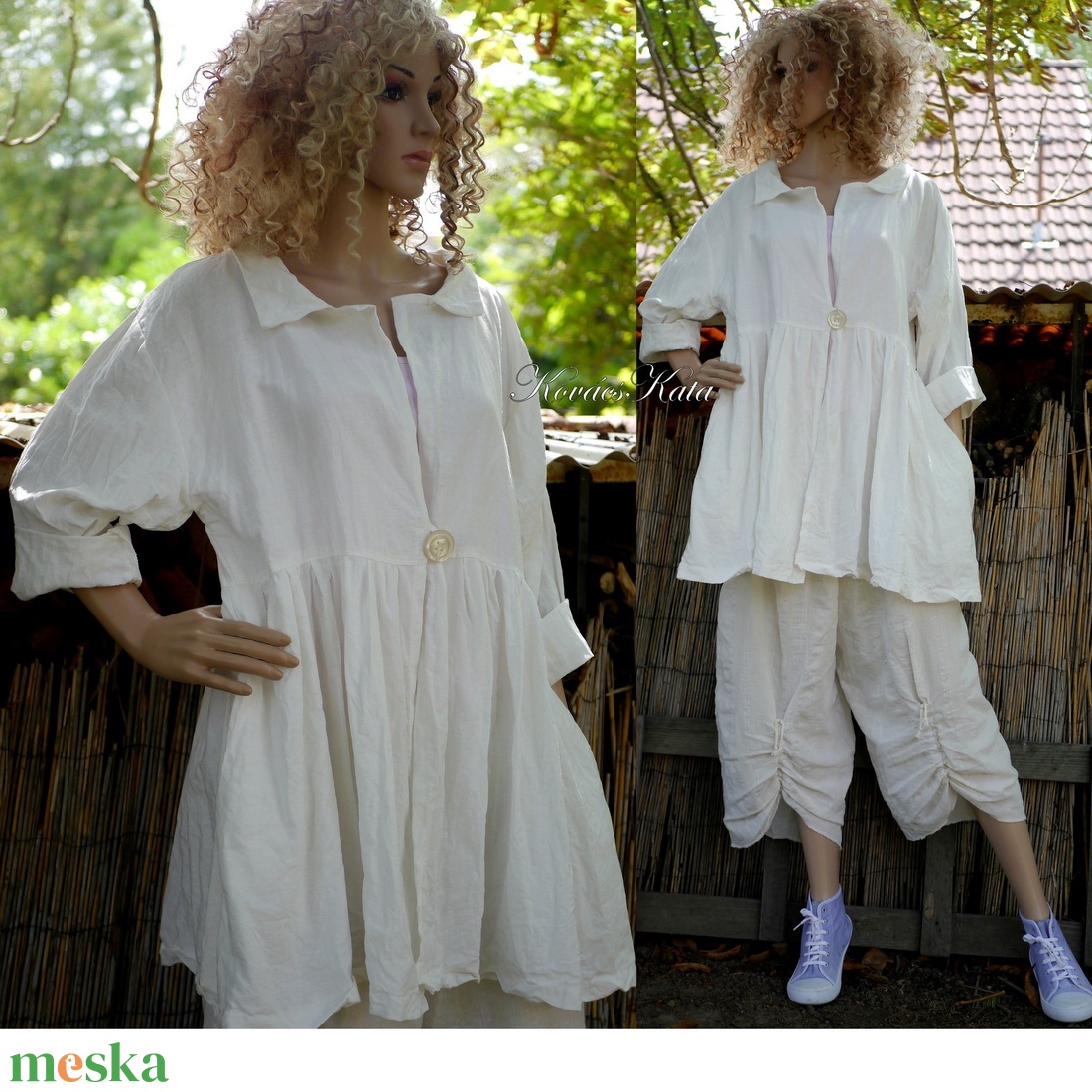 BORA - lagenlook lenvászon babydoll kabátka - ruha & divat - női ruha - kabát - Meska.hu BORA - lagenlook lenvászon babydoll kabátka - ruha & divat - női ruha - kabát - Meska.hu