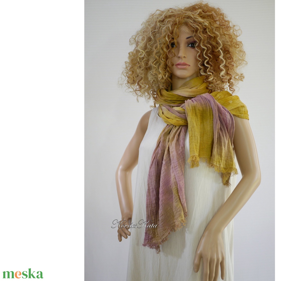 TRIXY-STÓLA / mustár-lila batikolt géz sál - ruha & divat - sál, sapka, kendő - stóla - Meska.hu TRIXY-STÓLA / mustár-lila batikolt géz sál - ruha & divat - sál, sapka, kendő - stóla - Meska.hu