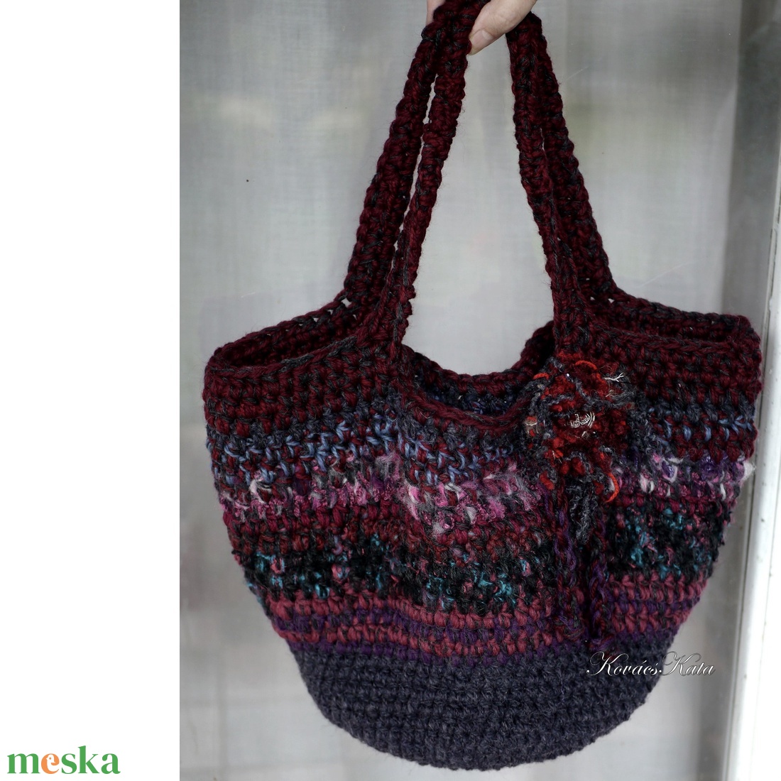 HEXE-BAG / bordó - horgolt kosár táska - táska & tok - kézitáska & válltáska - válltáska - Meska.hu HEXE-BAG / bordó - horgolt kosár táska - táska & tok - kézitáska & válltáska - válltáska - Meska.hu