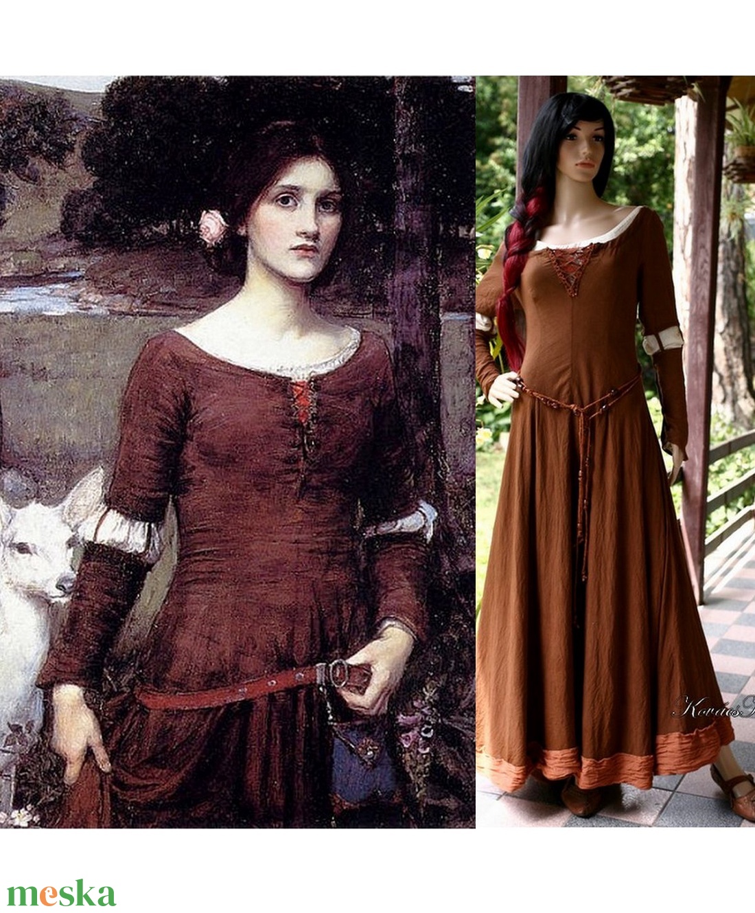 LADY CLARE kirtle replika - gótikus design ruha Waterhouse festménye nyomán - ruha & divat - női ruha - ruha - Meska.hu LADY CLARE kirtle replika - gótikus design ruha Waterhouse festménye nyomán - ruha & divat - női ruha - ruha - Meska.hu