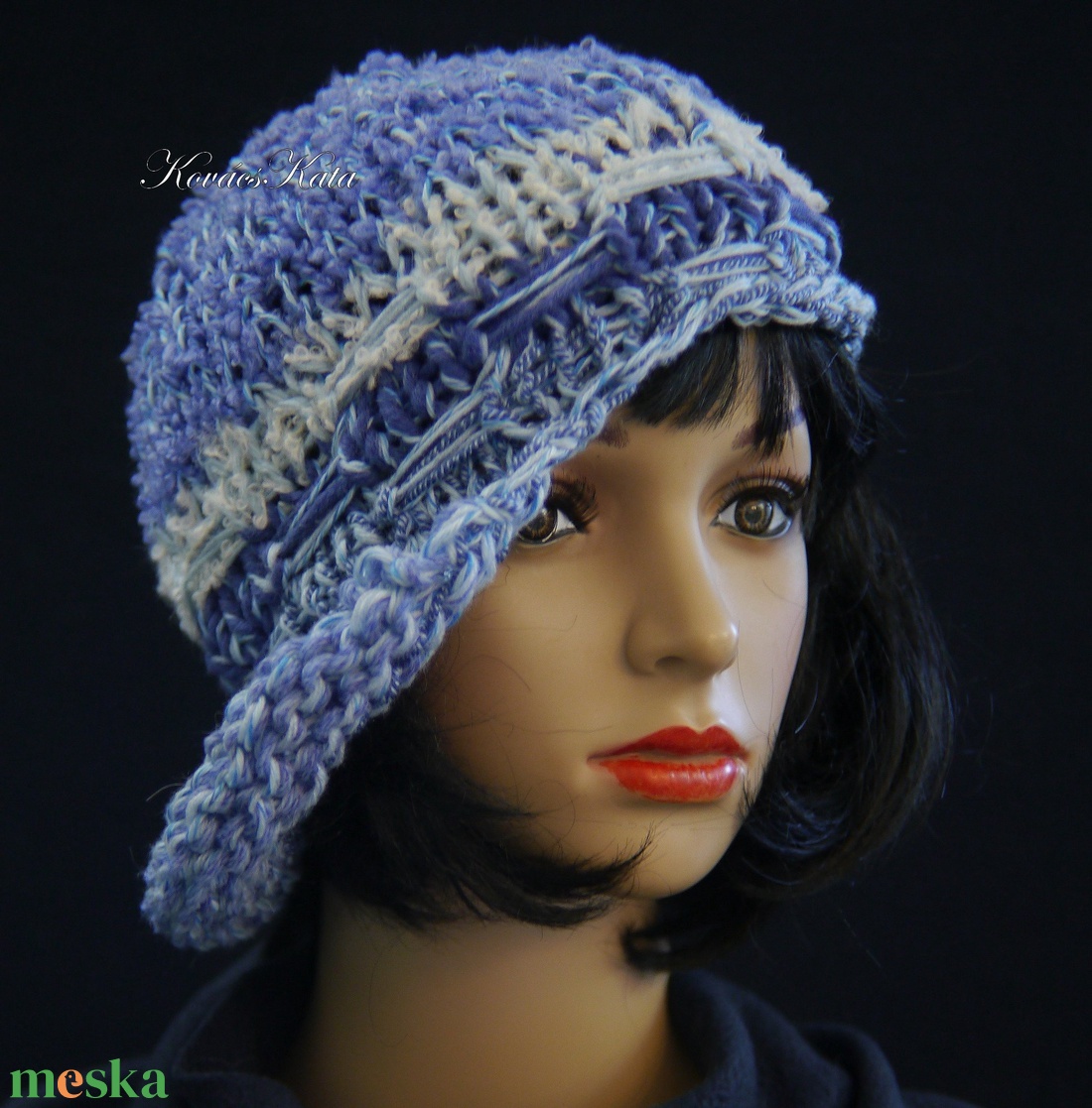 CLOCHE-ART kötött kalap / kékek - ruha & divat - sál, sapka, kendő - sapka - Meska.hu CLOCHE-ART kötött kalap / kékek - ruha & divat - sál, sapka, kendő - sapka - Meska.hu