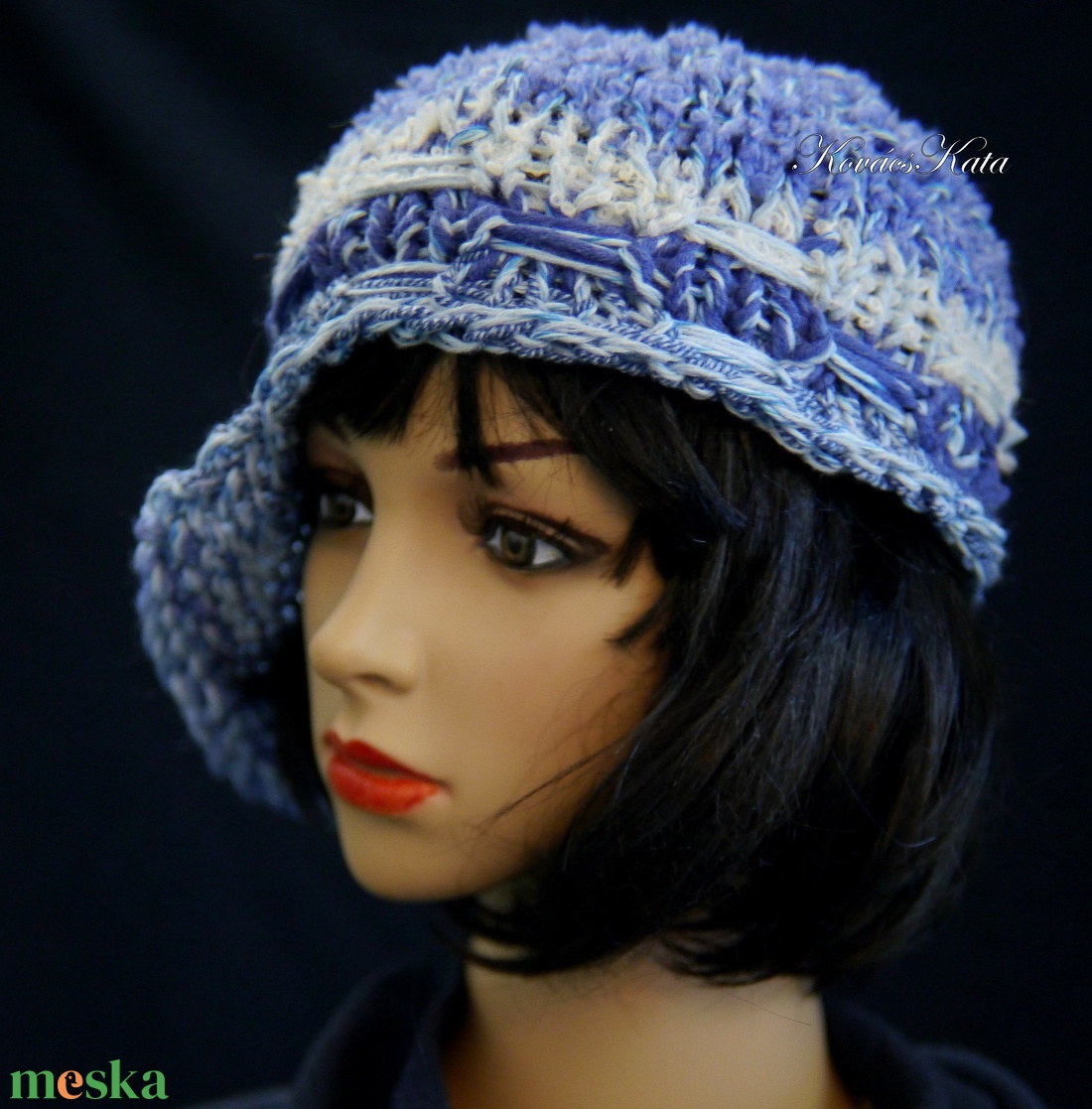CLOCHE-ART kötött kalap / kékek - ruha & divat - sál, sapka, kendő - sapka - Meska.hu CLOCHE-ART kötött kalap / kékek - ruha & divat - sál, sapka, kendő - sapka - Meska.hu