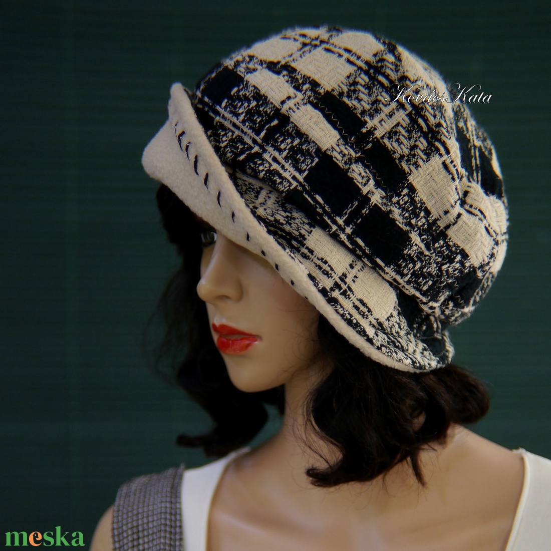 GABY - chanel-szövet design kalap - ruha & divat - sál, sapka, kendő - kalap - Meska.hu