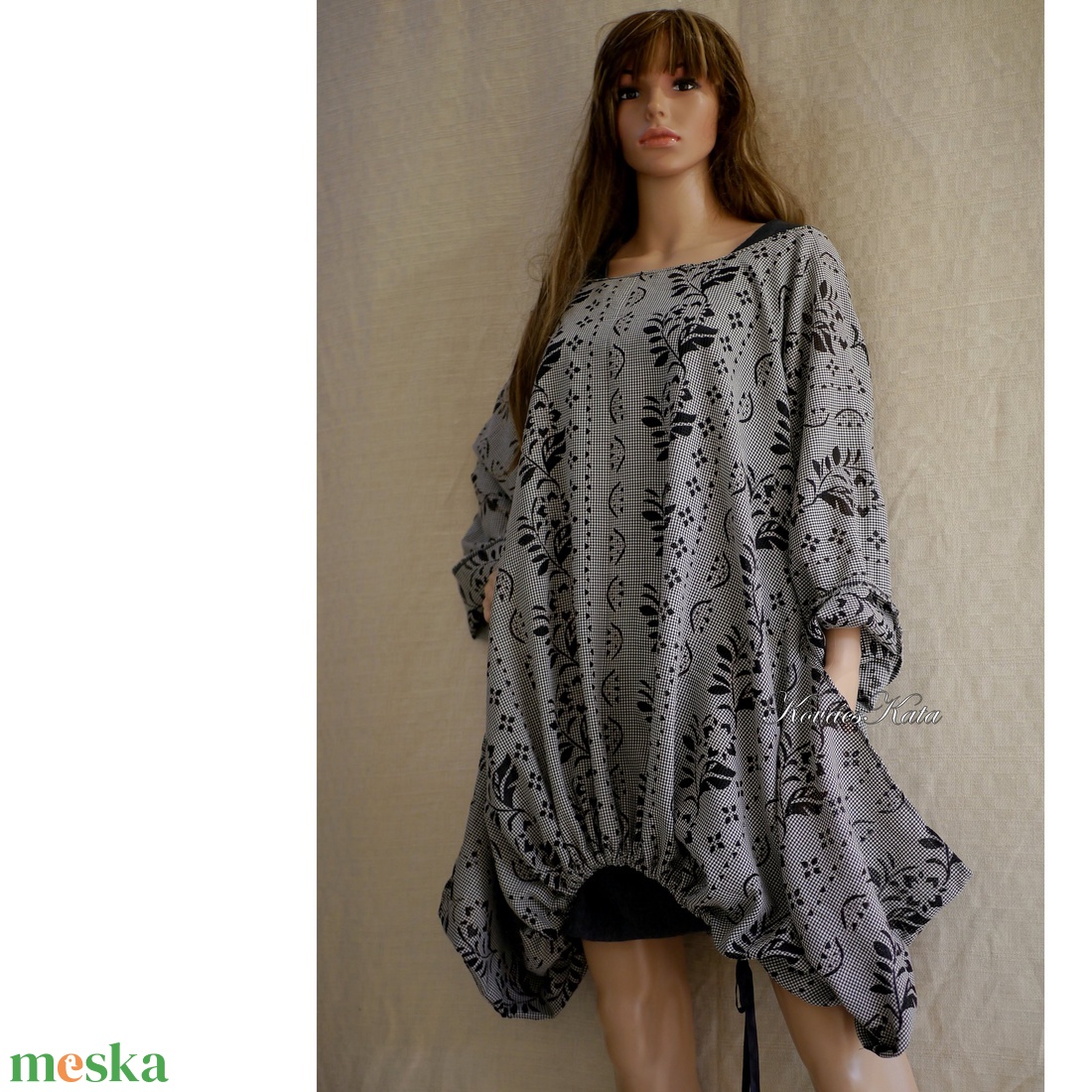 NICOLE / pepita puplin - lagenlook tunika - ruha & divat - női ruha - tunika - Meska.hu NICOLE / pepita puplin - lagenlook tunika - ruha & divat - női ruha - tunika - Meska.hu
