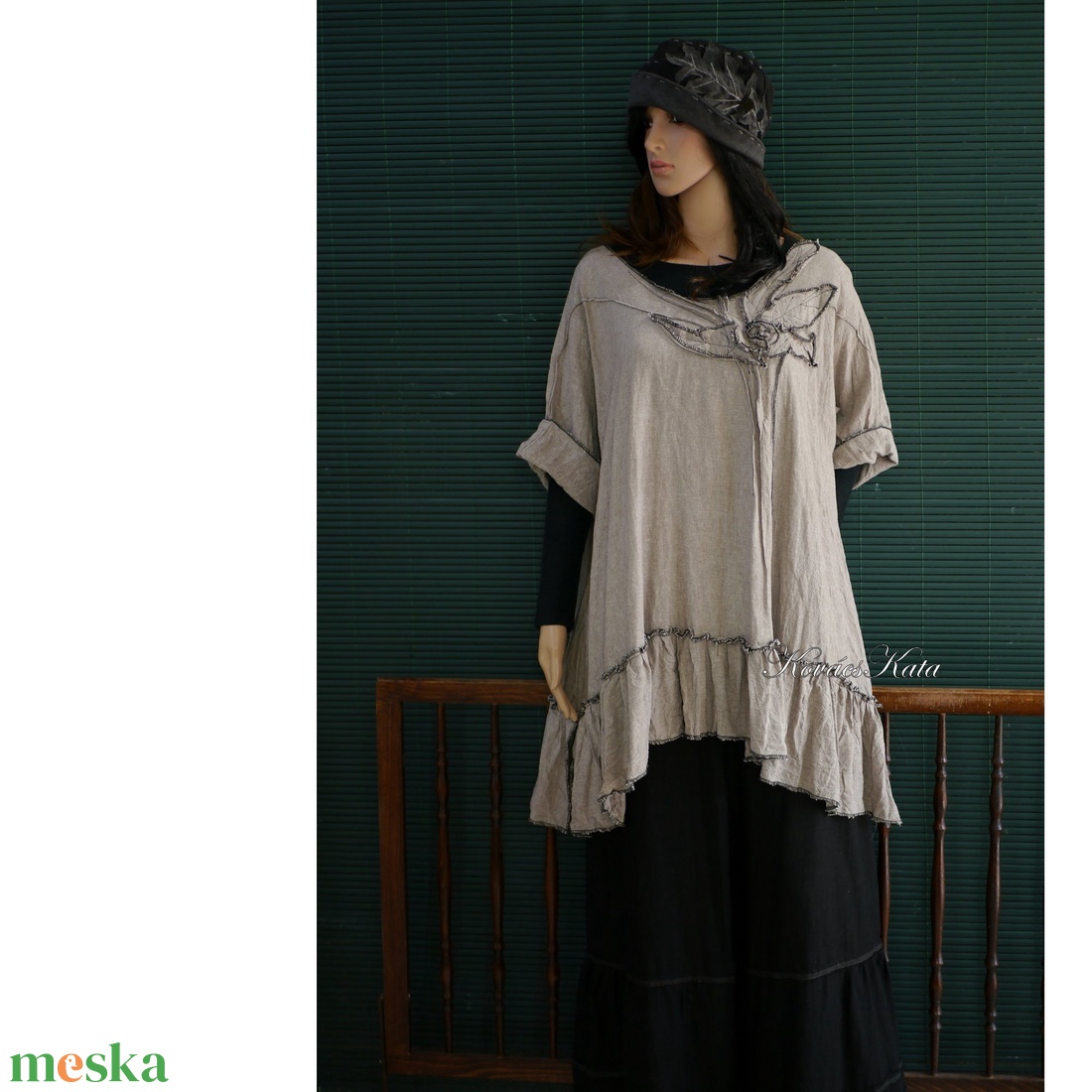 LEVELES artsy lagenlook len tunika - ruha & divat - női ruha - tunika - Meska.hu LEVELES artsy lagenlook len tunika - ruha & divat - női ruha - tunika - Meska.hu