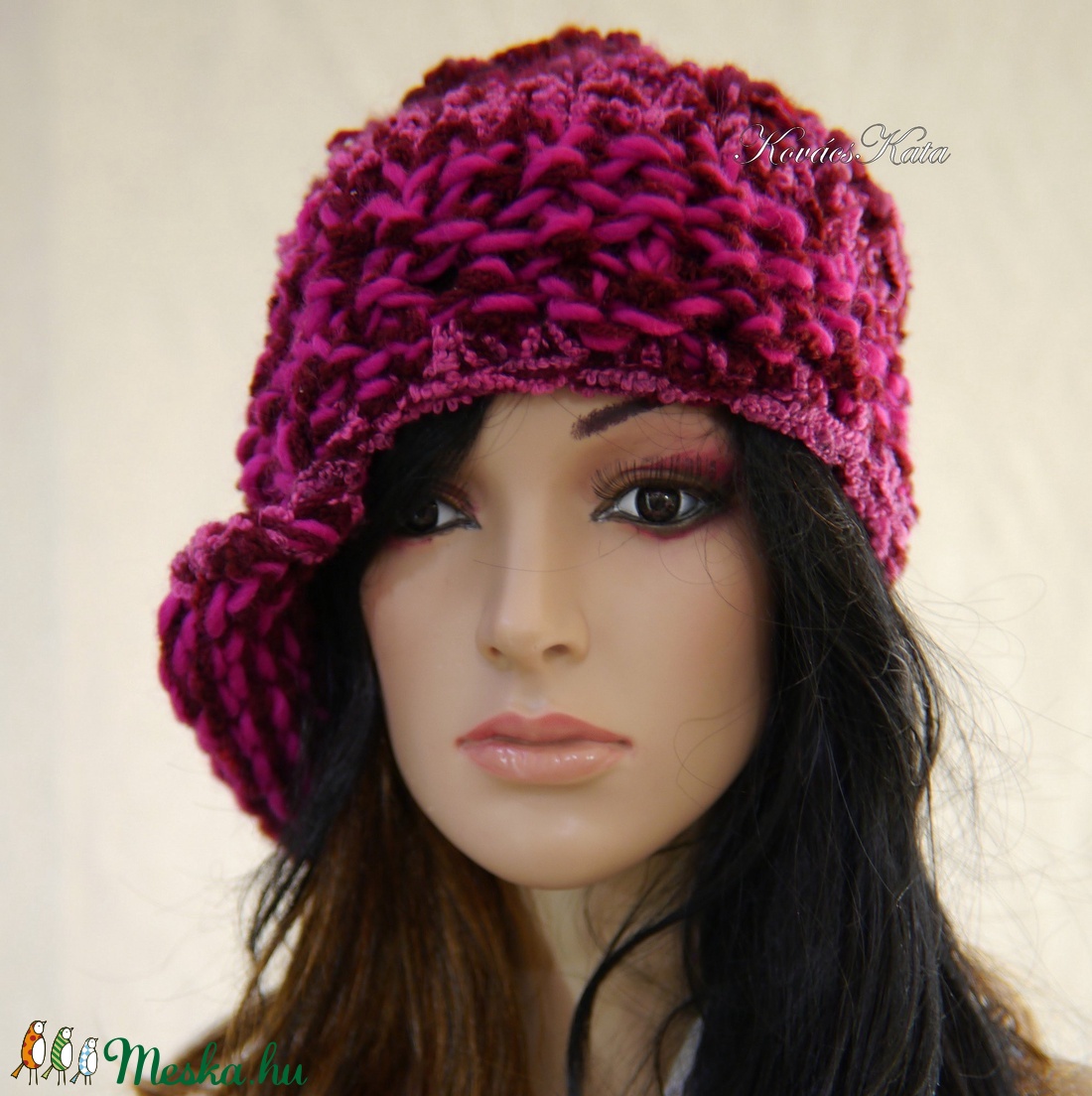 CLOCHE-ART kötött kalap, sapka / püspöklila - ruha & divat - sál, sapka, kendő - kalap - Meska.hu CLOCHE-ART kötött kalap, sapka / püspöklila - ruha & divat - sál, sapka, kendő - kalap - Meska.hu