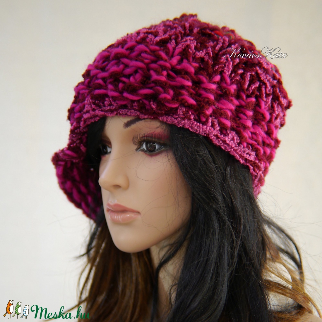 CLOCHE-ART kötött kalap, sapka / püspöklila - ruha & divat - sál, sapka, kendő - kalap - Meska.hu CLOCHE-ART kötött kalap, sapka / püspöklila - ruha & divat - sál, sapka, kendő - kalap - Meska.hu