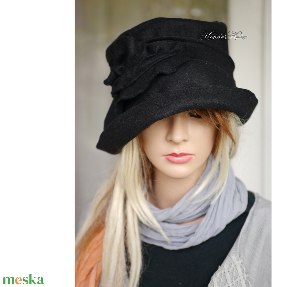 FILC-CLOCHE - design kalap / fekete - ruha & divat - sál, sapka, kendő - kalap - Meska.hu FILC-CLOCHE - design kalap / fekete - ruha & divat - sál, sapka, kendő - kalap - Meska.hu