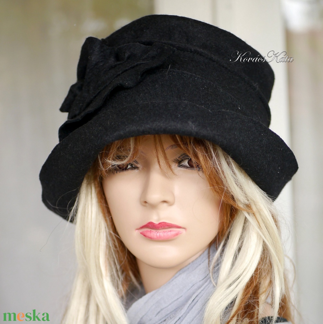FILC-CLOCHE - design kalap / fekete - ruha & divat - sál, sapka, kendő - kalap - Meska.hu FILC-CLOCHE - design kalap / fekete - ruha & divat - sál, sapka, kendő - kalap - Meska.hu