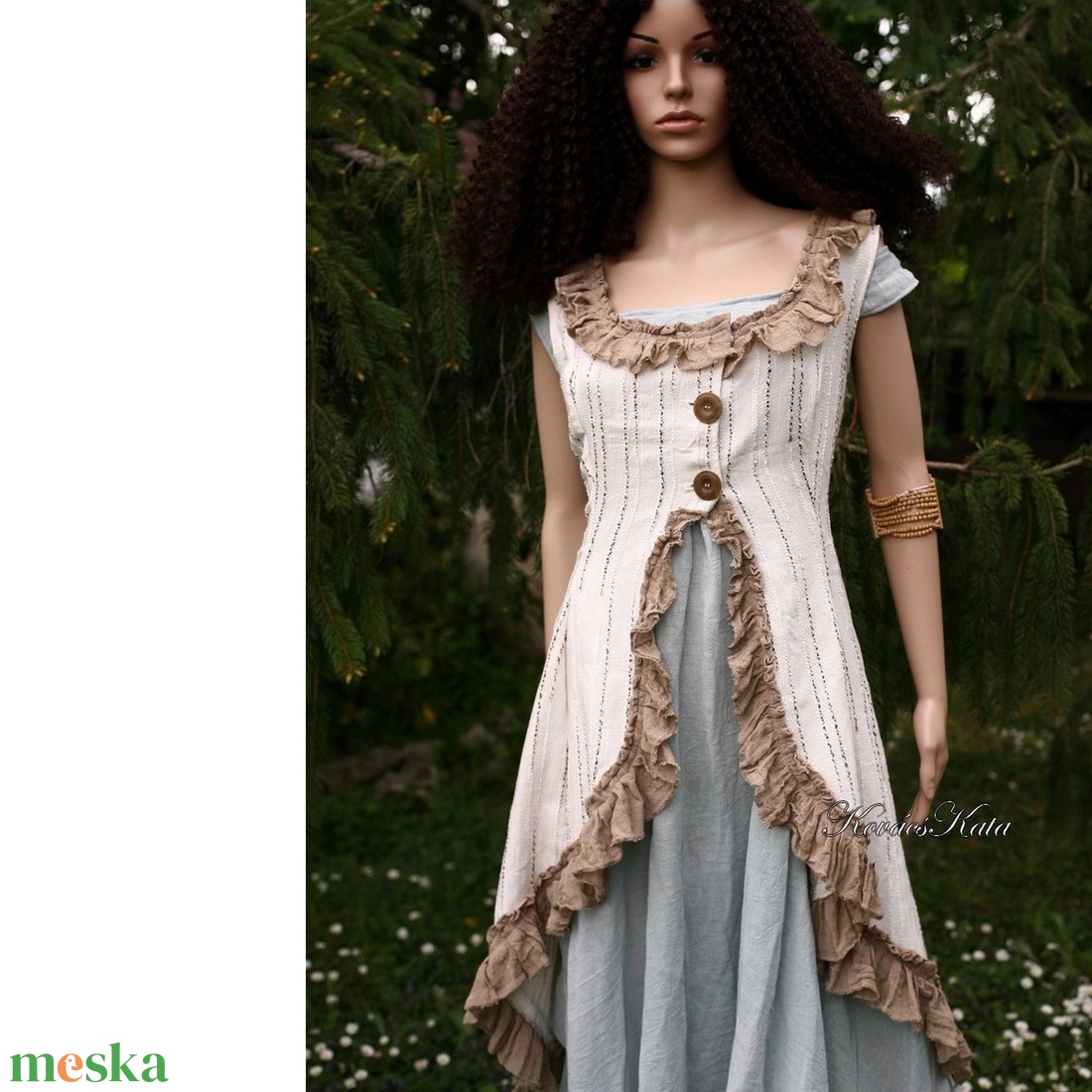 ESTELLA - romantikus lagenlook mellény - ruha & divat - női ruha - mellény - Meska.hu ESTELLA - romantikus lagenlook mellény - ruha & divat - női ruha - mellény - Meska.hu
