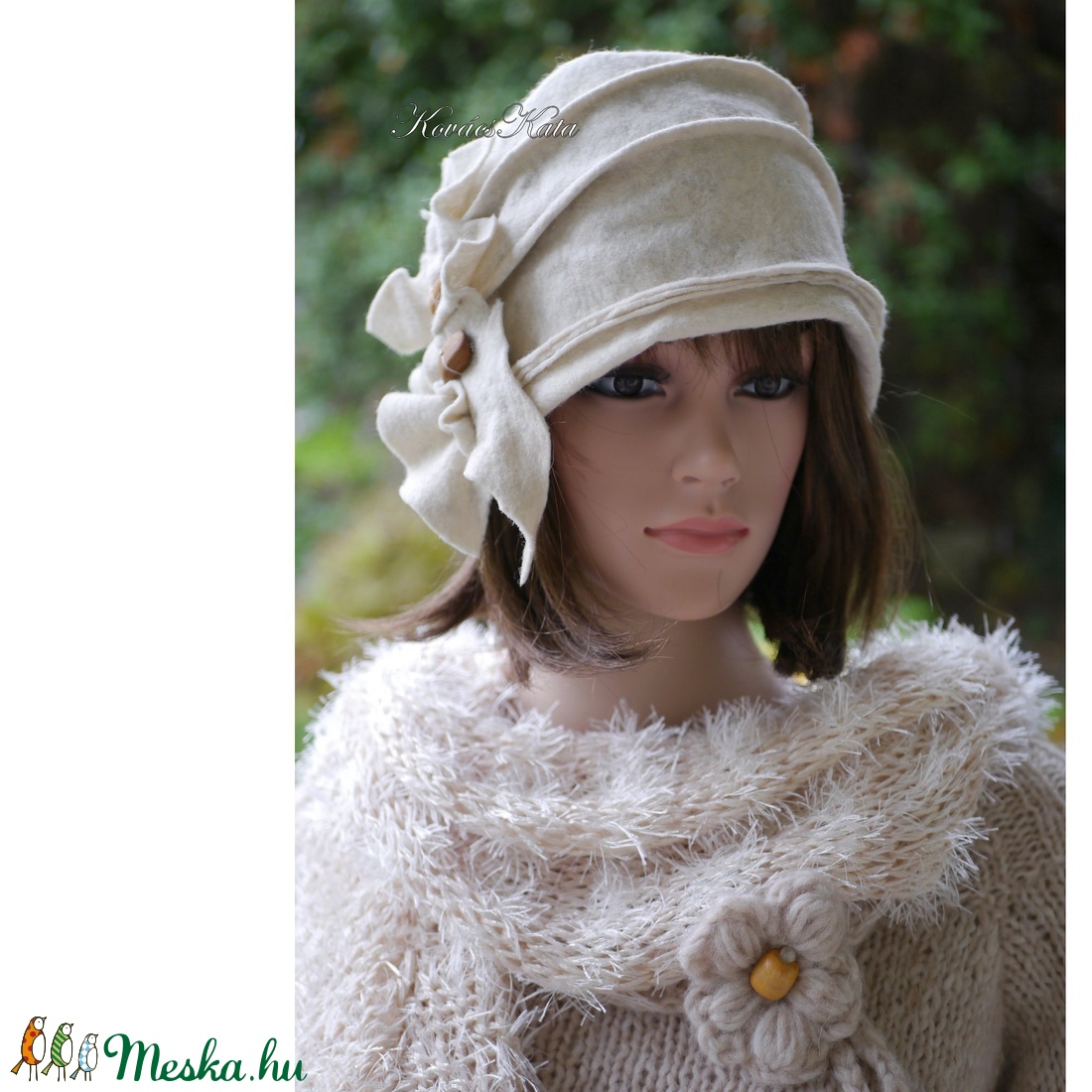FILC-CLOCHE - flapper filckalap / ivory - ruha & divat - sál, sapka, kendő - kalap - Meska.hu FILC-CLOCHE - flapper filckalap / ivory - ruha & divat - sál, sapka, kendő - kalap - Meska.hu