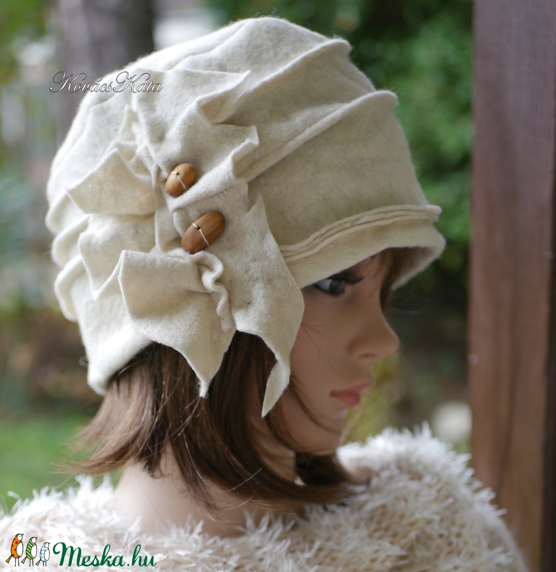 FILC-CLOCHE - flapper filckalap / ivory - ruha & divat - sál, sapka, kendő - kalap - Meska.hu FILC-CLOCHE - flapper filckalap / ivory - ruha & divat - sál, sapka, kendő - kalap - Meska.hu