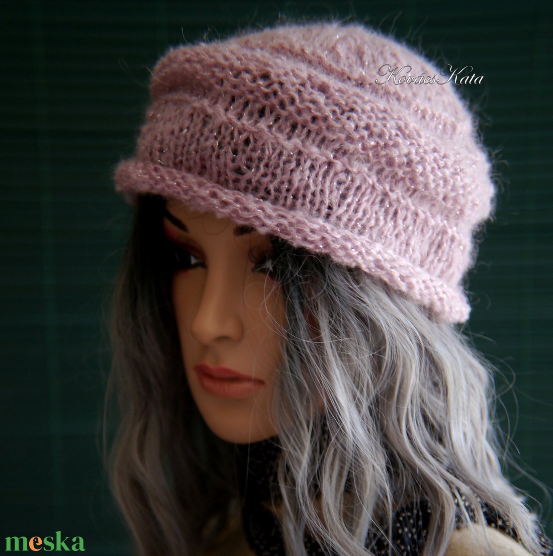 VIVIEN - exkluzív mohair kézzel kötött sapka / mályva - ruha & divat - sál, sapka, kendő - sapka - Meska.hu VIVIEN - exkluzív mohair kézzel kötött sapka / mályva - ruha & divat - sál, sapka, kendő - sapka - Meska.hu