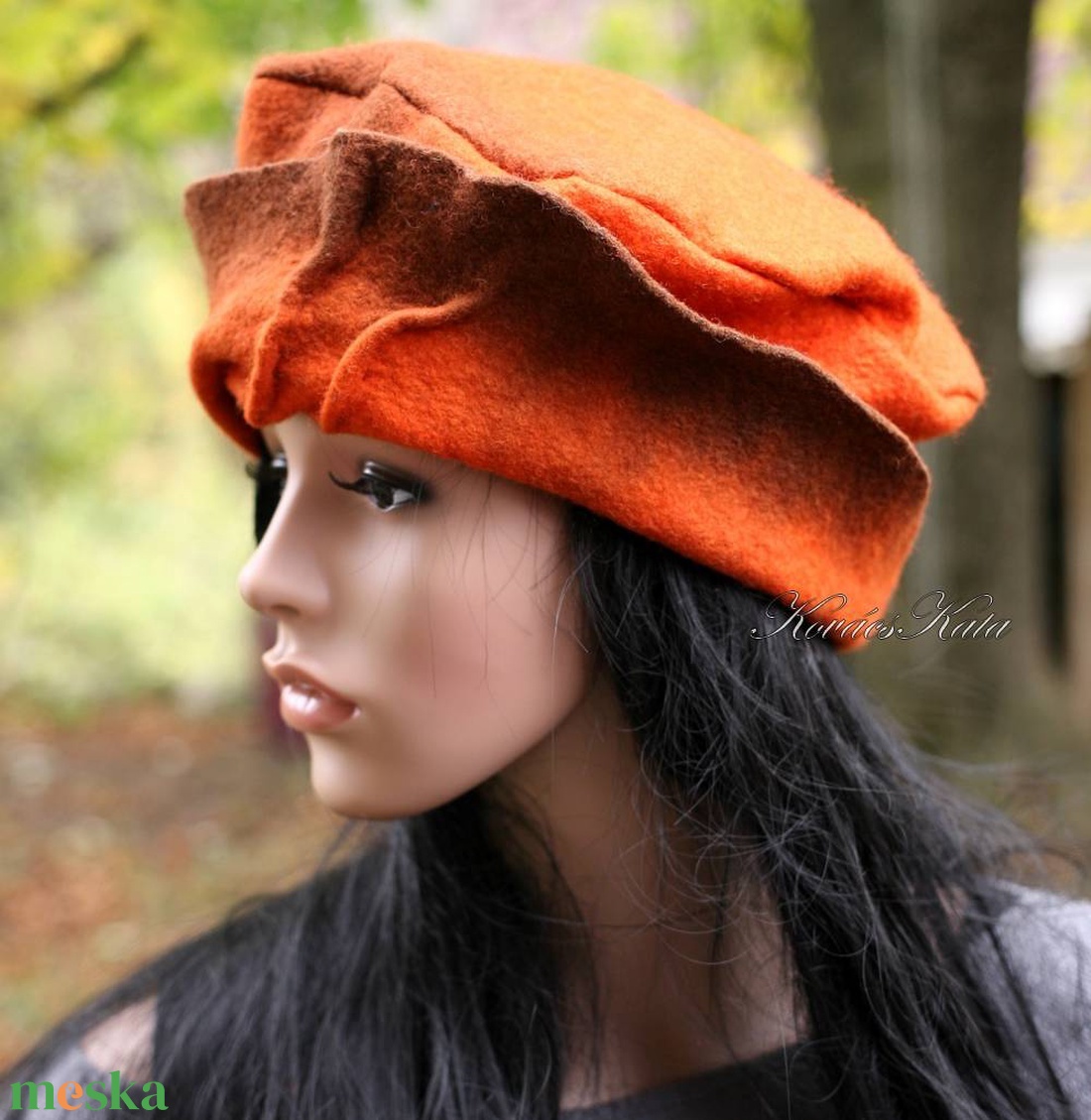POLLY / ORANGE - design-filckalap - ruha & divat - sál, sapka, kendő - kalap - Meska.hu POLLY / ORANGE - design-filckalap - ruha & divat - sál, sapka, kendő - kalap - Meska.hu