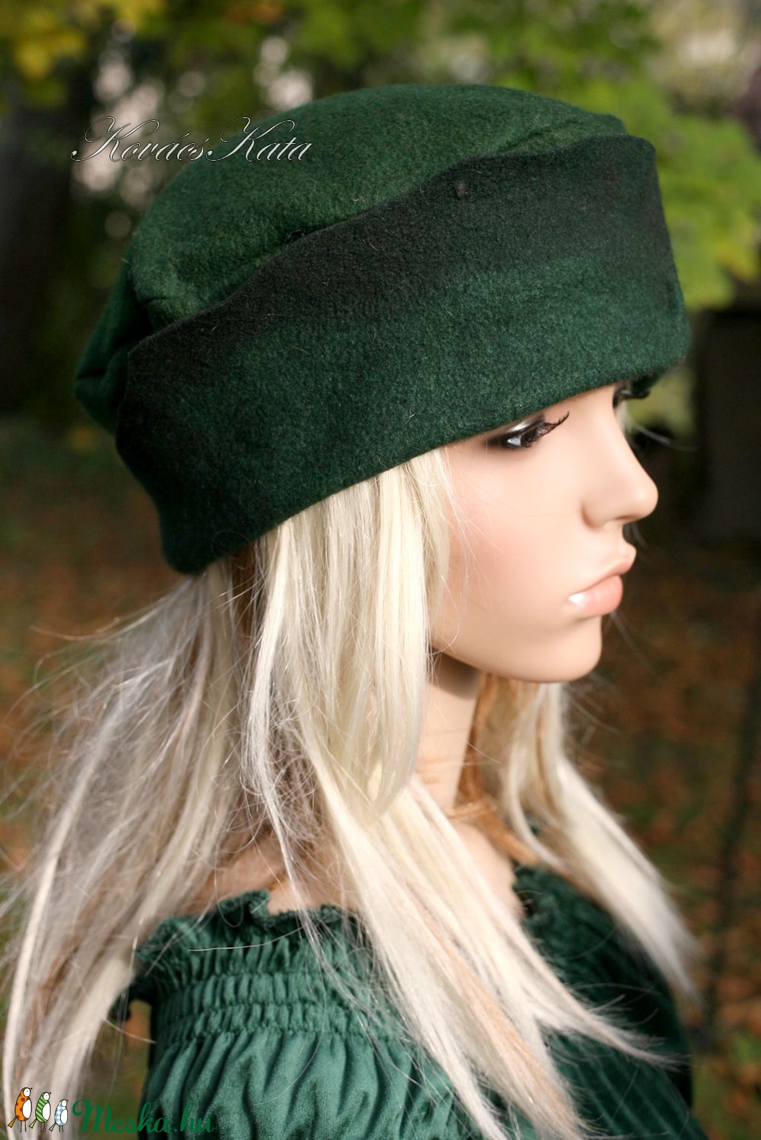 POLLY - design filc kalap / sötétzöld - ruha & divat - sál, sapka, kendő - kalap - Meska.hu POLLY - design filc kalap / sötétzöld - ruha & divat - sál, sapka, kendő - kalap - Meska.hu