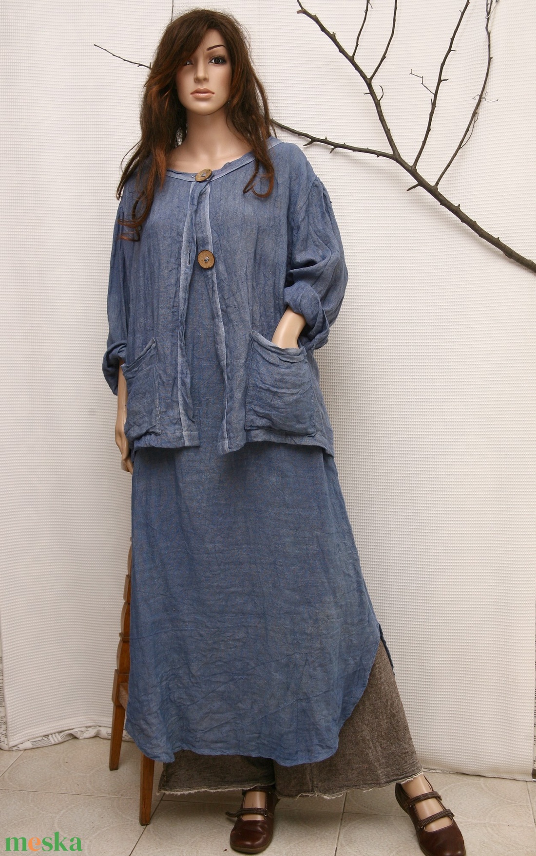 TRAPÉZRUHA - 100% flax-len design-ruha - ruha & divat - női ruha - ruha - Meska.hu TRAPÉZRUHA - 100% flax-len design-ruha - ruha & divat - női ruha - ruha - Meska.hu