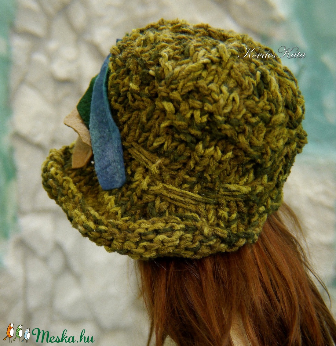 CLOCHE-ART - extravagáns kézzel kötött kalap, sapka / olív - ruha & divat - sál, sapka, kendő - sapka - Meska.hu CLOCHE-ART - extravagáns kézzel kötött kalap, sapka / olív - ruha & divat - sál, sapka, kendő - sapka - Meska.hu