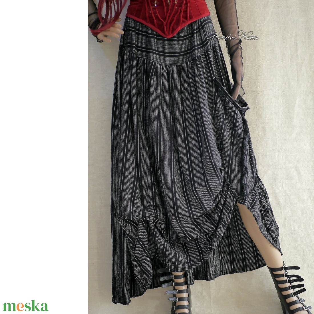 LUCA-SZOKNYA / fekete-fehér - lagenlook fashion design - ruha & divat - női ruha - szoknya - Meska.hu LUCA-SZOKNYA / fekete-fehér - lagenlook fashion design - ruha & divat - női ruha - szoknya - Meska.hu