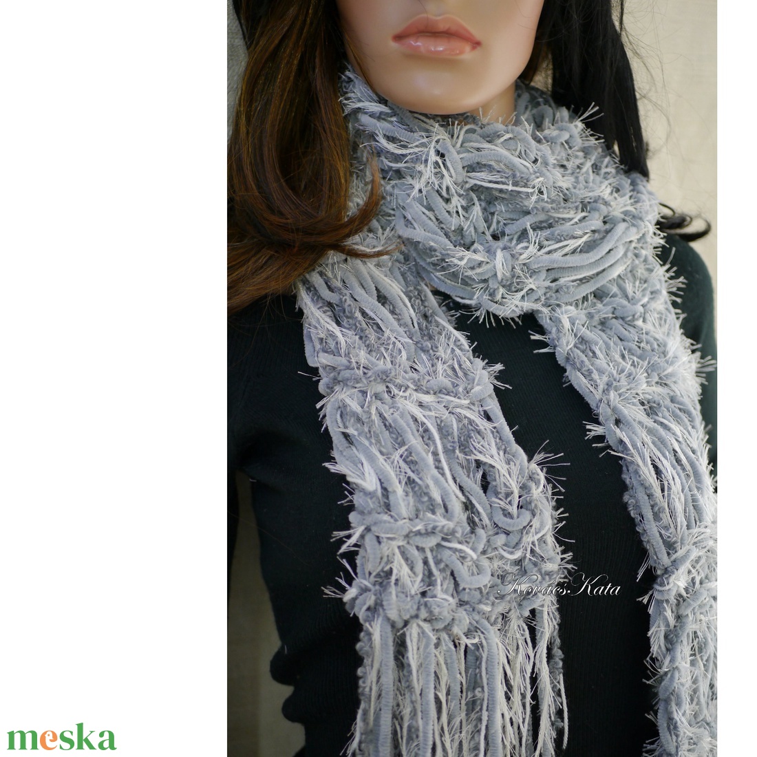 FRINGE SHAWL - extra-vastag kézzel kötött hosszú-rojtos sál / szürke mix - ruha & divat - sál, sapka, kendő - sál - Meska.hu FRINGE SHAWL - extra-vastag kézzel kötött hosszú-rojtos sál / szürke mix - ruha & divat - sál, sapka, kendő - sál - Meska.hu