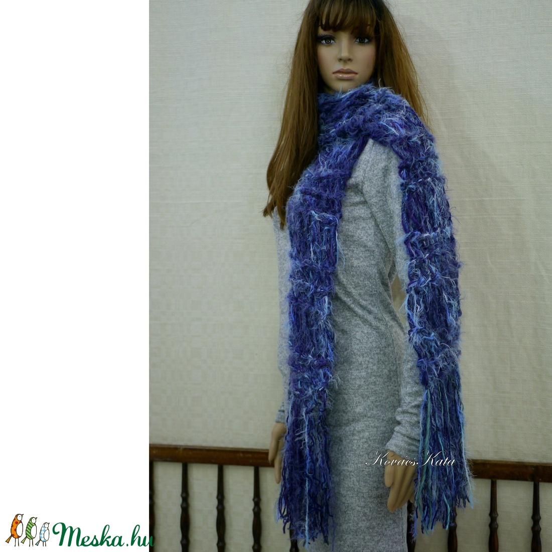FRINGE SHAWL - extra-vastag kézzel kötött hosszú-rojtos sál / kékek - ruha & divat - sál, sapka, kendő - sál - Meska.hu FRINGE SHAWL - extra-vastag kézzel kötött hosszú-rojtos sál / kékek - ruha & divat - sál, sapka, kendő - sál - Meska.hu