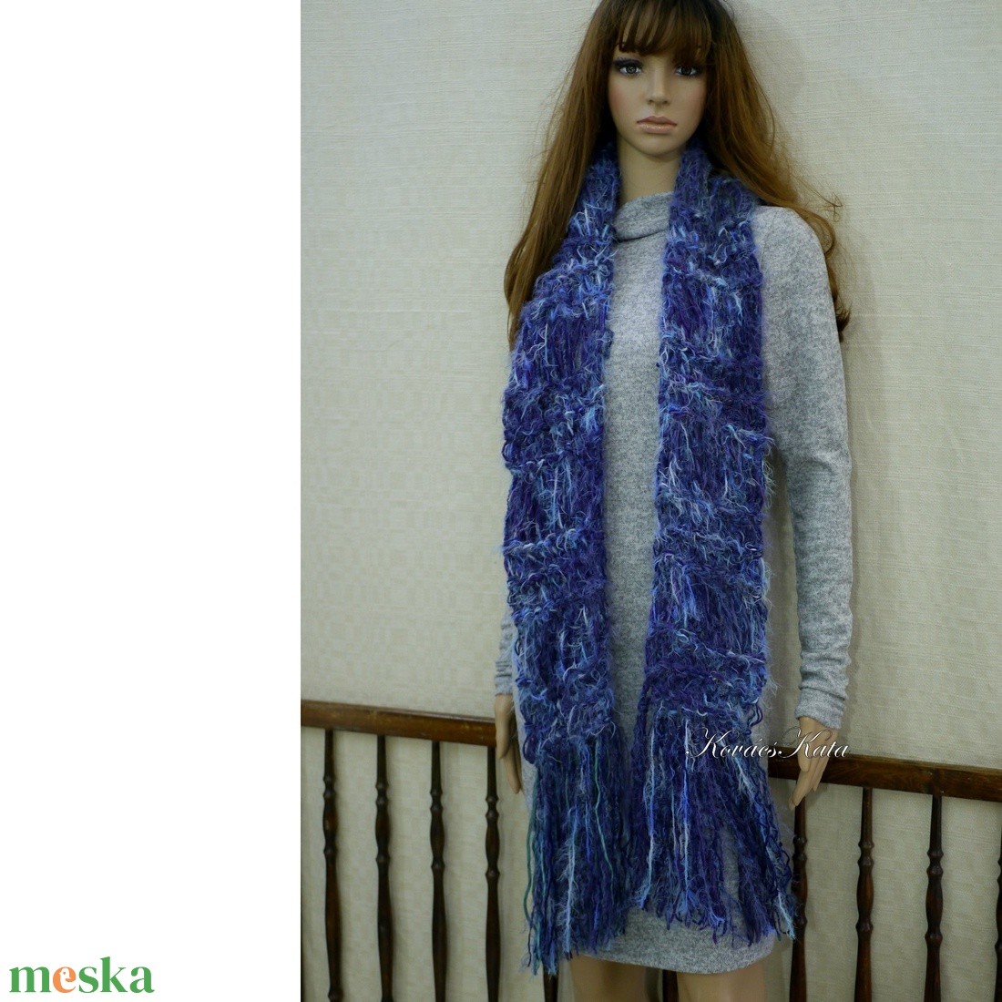 FRINGE SHAWL - extra-vastag kézzel kötött hosszú-rojtos sál / kékek - ruha & divat - sál, sapka, kendő - sál - Meska.hu FRINGE SHAWL - extra-vastag kézzel kötött hosszú-rojtos sál / kékek - ruha & divat - sál, sapka, kendő - sál - Meska.hu
