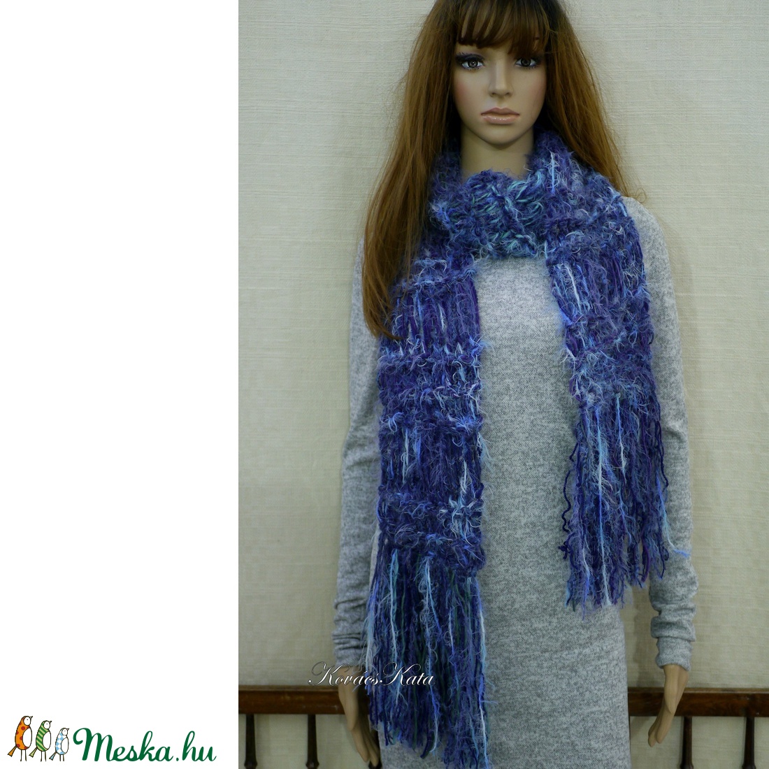 FRINGE SHAWL - extra-vastag kézzel kötött hosszú-rojtos sál / kékek - ruha & divat - sál, sapka, kendő - sál - Meska.hu FRINGE SHAWL - extra-vastag kézzel kötött hosszú-rojtos sál / kékek - ruha & divat - sál, sapka, kendő - sál - Meska.hu