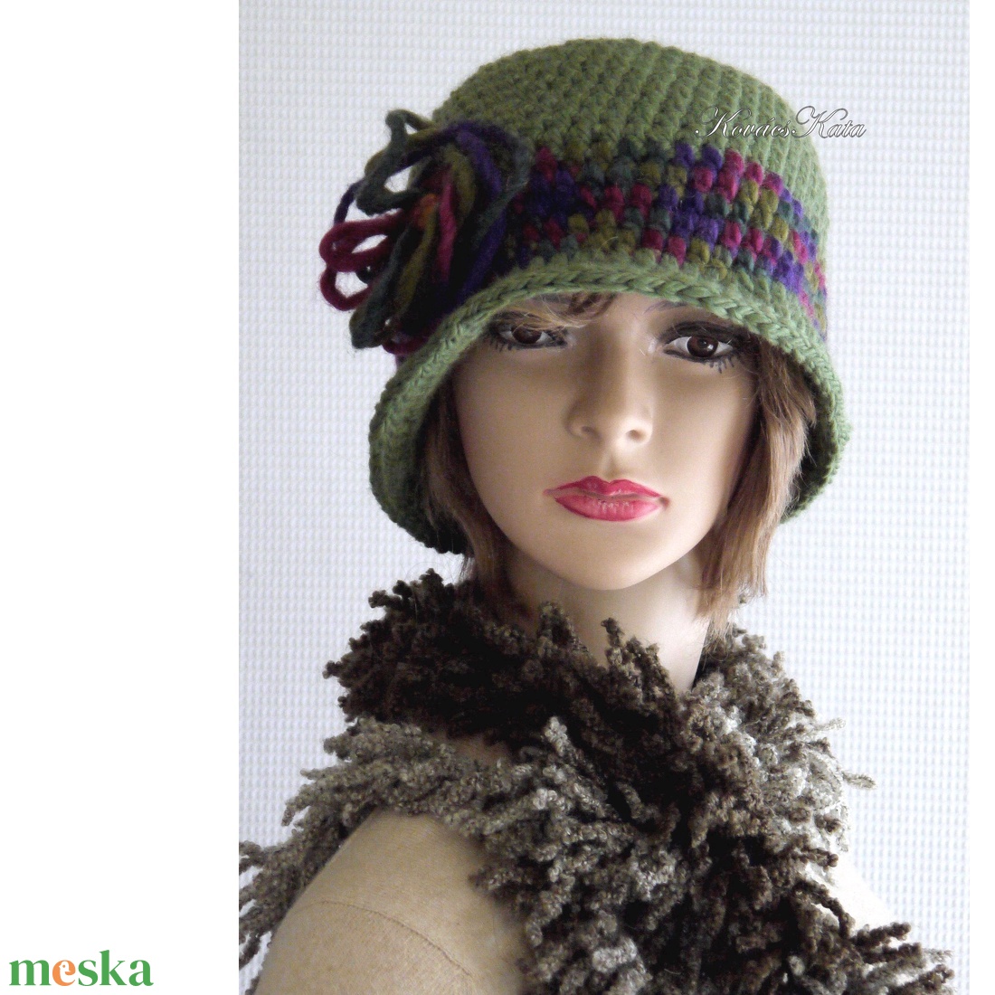 KIMBERLY - exkluzív horgolt flapper-kalap - ruha & divat - sál, sapka, kendő - kalap - Meska.hu
