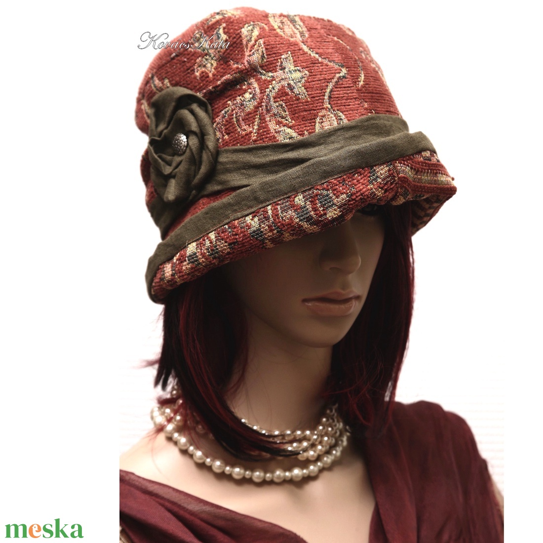 MARA cloche - őszi flapper kalap - ruha & divat - sál, sapka, kendő - kalap - Meska.hu MARA cloche - őszi flapper kalap - ruha & divat - sál, sapka, kendő - kalap - Meska.hu