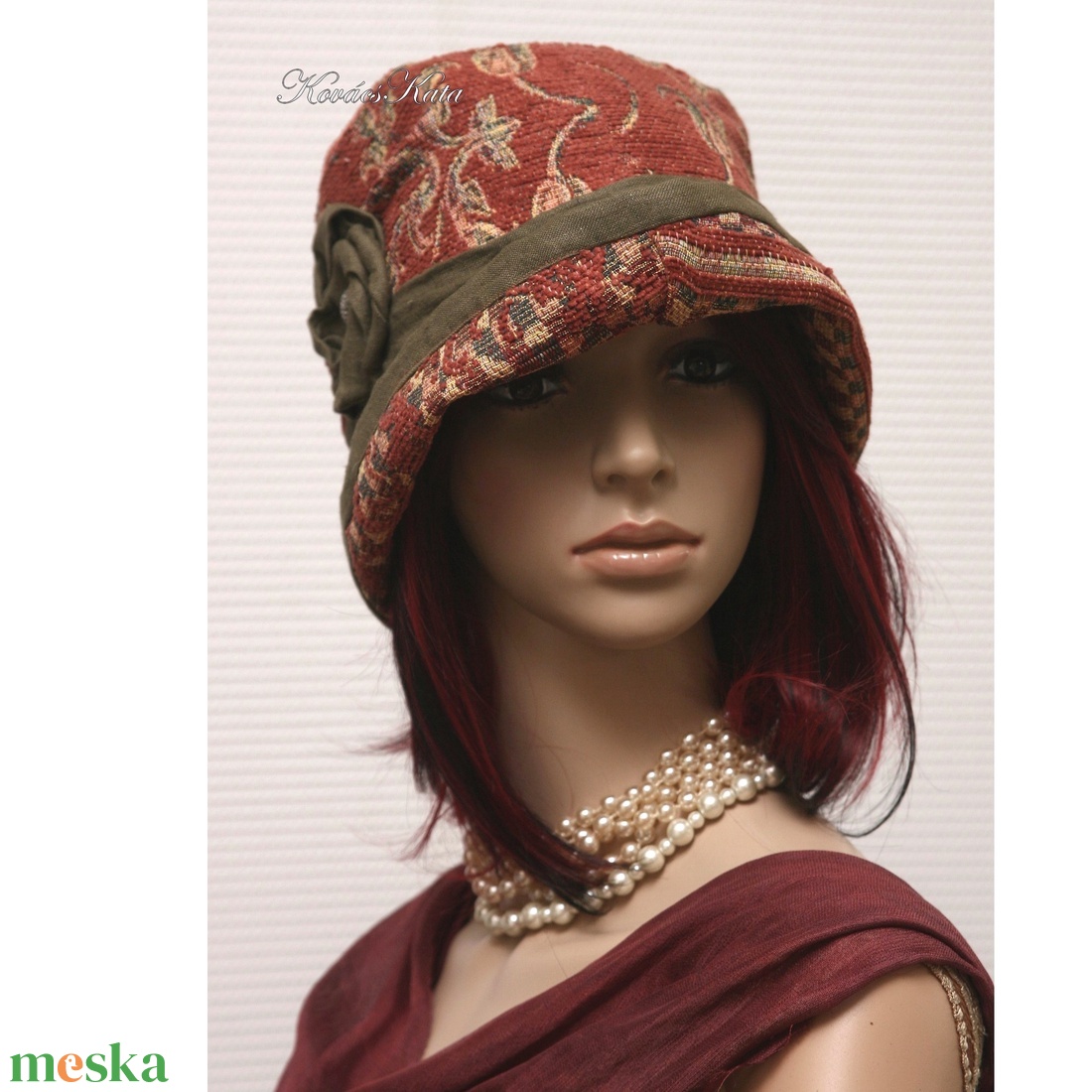 MARA cloche - őszi flapper kalap - ruha & divat - sál, sapka, kendő - kalap - Meska.hu MARA cloche - őszi flapper kalap - ruha & divat - sál, sapka, kendő - kalap - Meska.hu