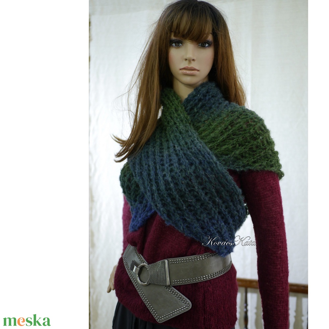 GIDA/kék-zöld mohair - trendi kézzel kötött vállkendő - ruha & divat - sál, sapka, kendő - vállkendő - Meska.hu GIDA/kék-zöld mohair - trendi kézzel kötött vállkendő - ruha & divat - sál, sapka, kendő - vállkendő - Meska.hu