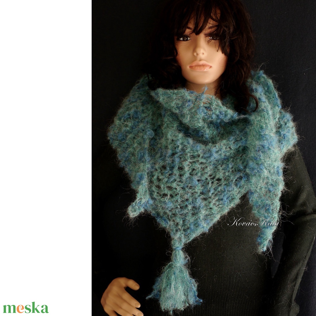 MIMI - kézzel kötött mohair vállkendő / türkiz - ruha & divat - sál, sapka, kendő - vállkendő - Meska.hu MIMI - kézzel kötött mohair vállkendő / türkiz - ruha & divat - sál, sapka, kendő - vállkendő - Meska.hu