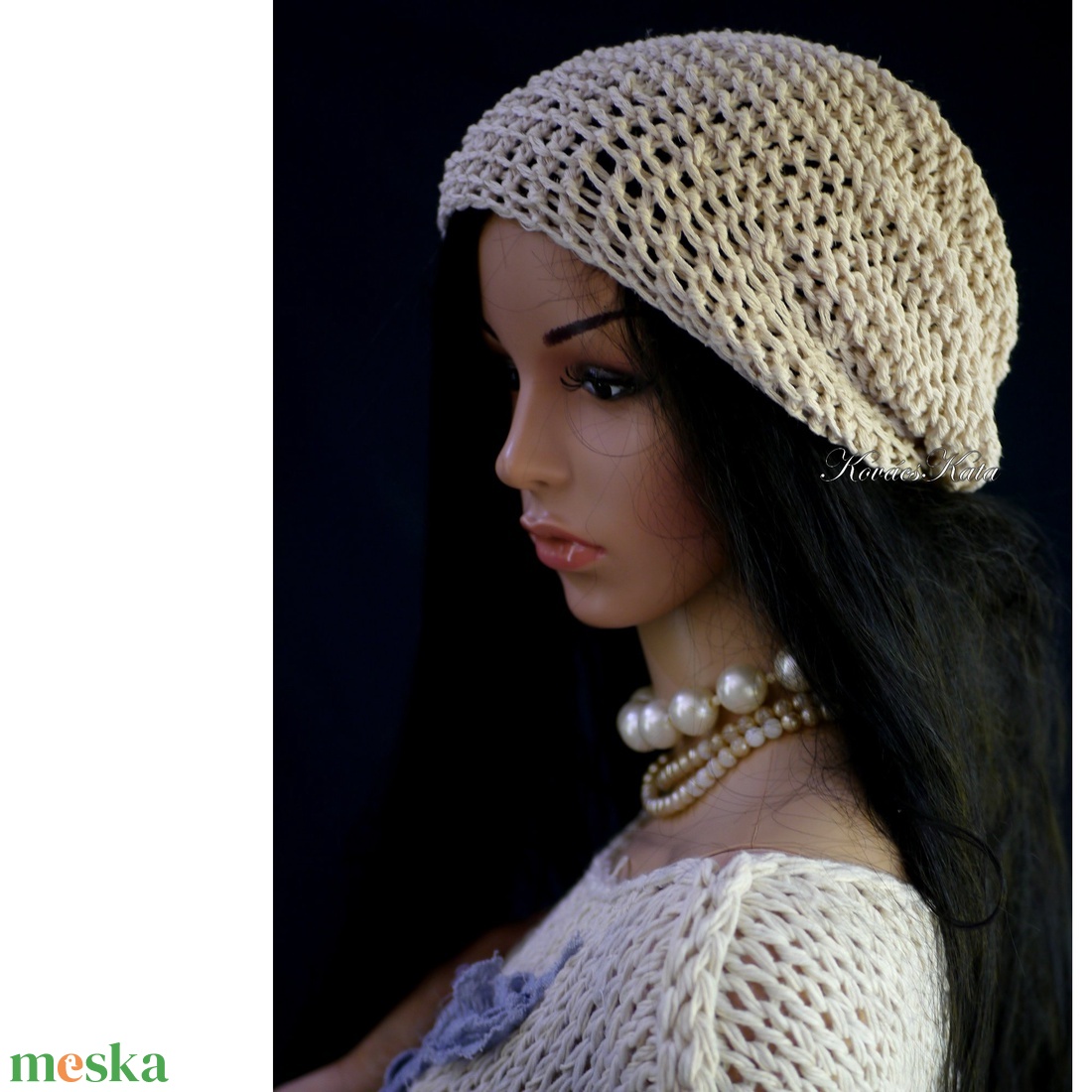 BEANIE/nyers - trendi kézzel kötött len-pamut sapka BELLE - ruha & divat - sál, sapka, kendő - sapka - Meska.hu BEANIE/nyers - trendi kézzel kötött len-pamut sapka BELLE - ruha & divat - sál, sapka, kendő - sapka - Meska.hu