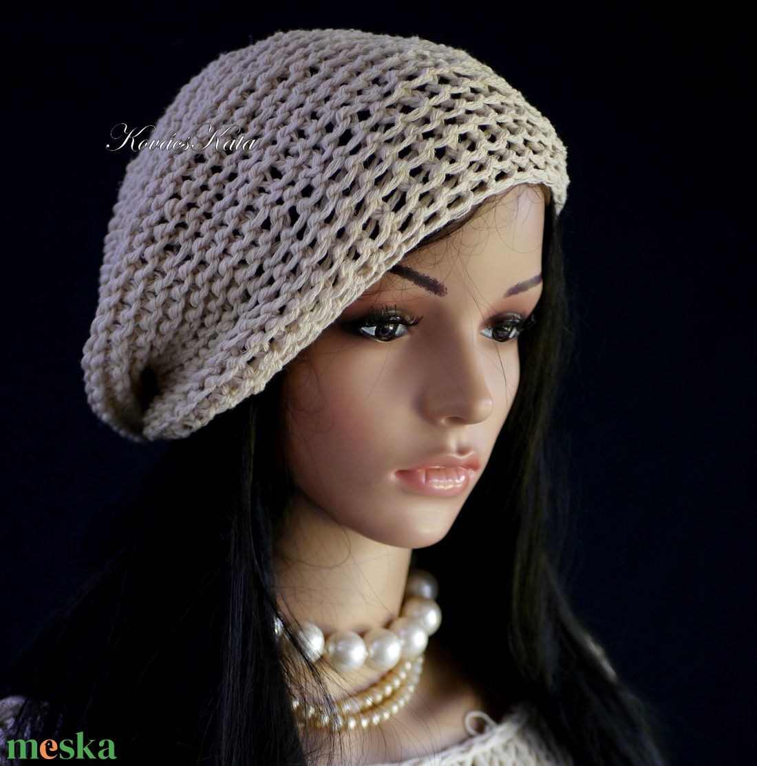 BEANIE/nyers - trendi kézzel kötött len-pamut sapka BELLE - ruha & divat - sál, sapka, kendő - sapka - Meska.hu BEANIE/nyers - trendi kézzel kötött len-pamut sapka BELLE - ruha & divat - sál, sapka, kendő - sapka - Meska.hu