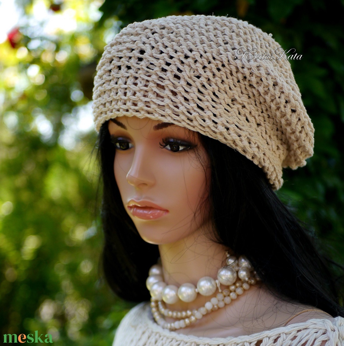 BEANIE/nyers - trendi kézzel kötött len-pamut sapka BELLE - ruha & divat - sál, sapka, kendő - sapka - Meska.hu BEANIE/nyers - trendi kézzel kötött len-pamut sapka BELLE - ruha & divat - sál, sapka, kendő - sapka - Meska.hu