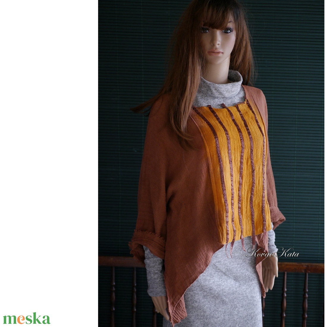 ARTSY TUNIKA - lagenlook géztunika / okker-barna - ruha & divat - női ruha - tunika - Meska.hu ARTSY TUNIKA - lagenlook géztunika / okker-barna - ruha & divat - női ruha - tunika - Meska.hu