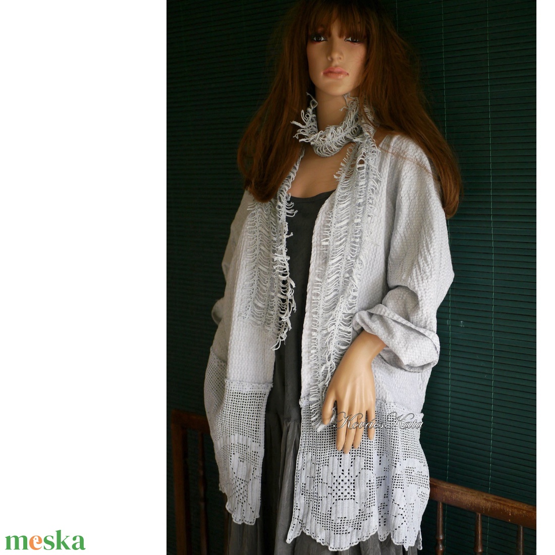 HANA - romantikus lagenlook kabátka antik horgolással - ruha & divat - női ruha - kabát - Meska.hu HANA - romantikus lagenlook kabátka antik horgolással - ruha & divat - női ruha - kabát - Meska.hu