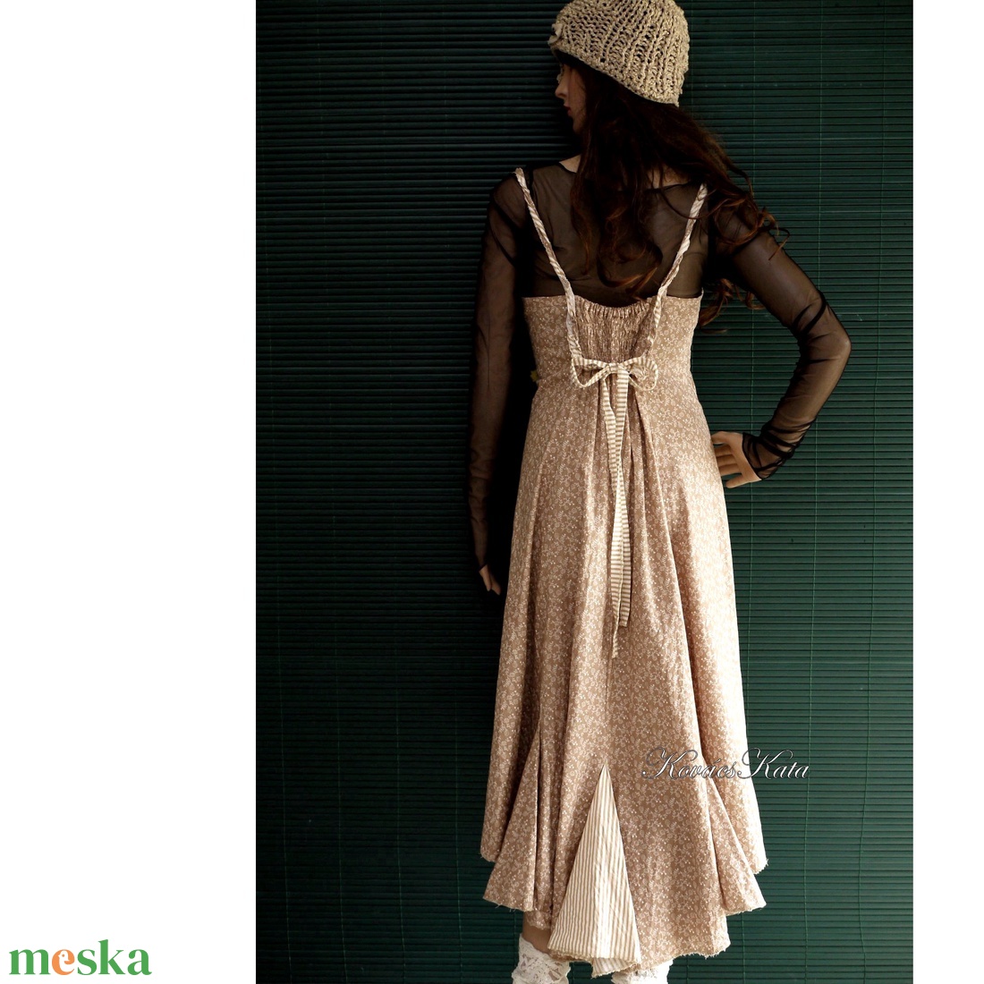 TAMARA / beige - shabby chic kötényruha XL - ruha & divat - női ruha - ruha - Meska.hu TAMARA / beige - shabby chic kötényruha XL - ruha & divat - női ruha - ruha - Meska.hu