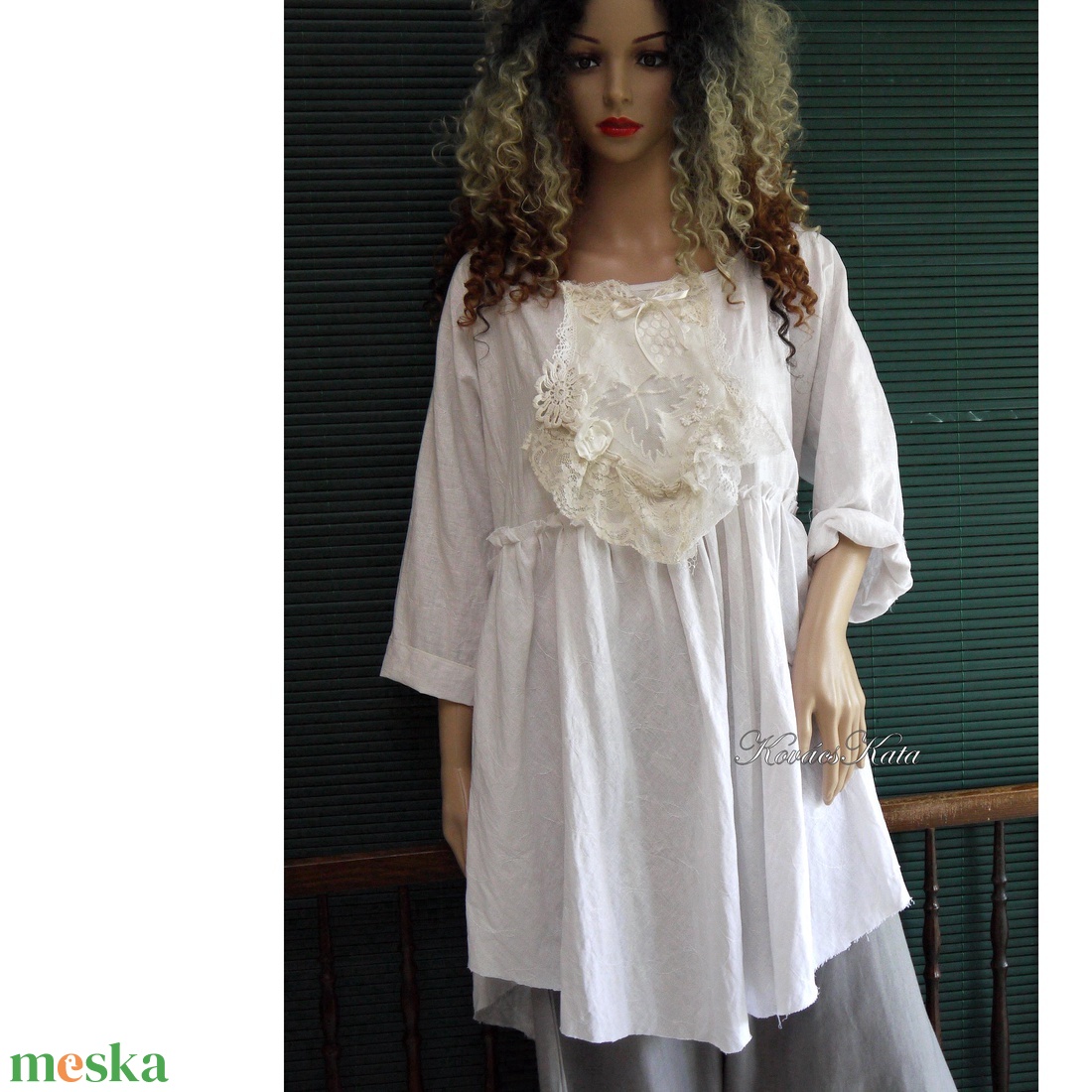 BABY-DOLL lenvászon tunika artsy zsabóval - ruha & divat - női ruha - tunika - Meska.hu BABY-DOLL lenvászon tunika artsy zsabóval - ruha & divat - női ruha - tunika - Meska.hu