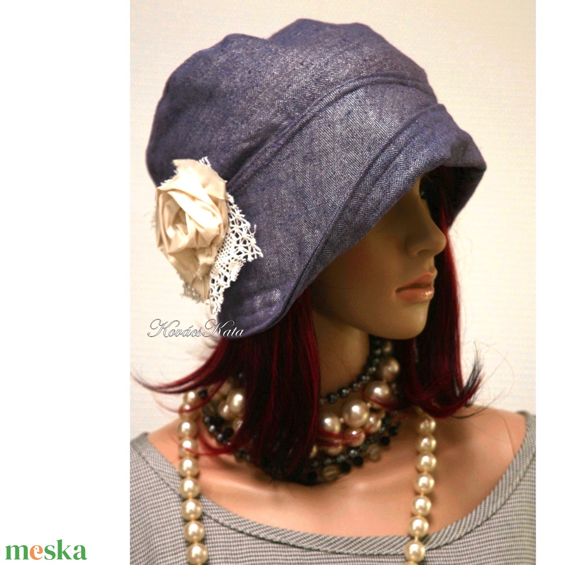 MALINKA cloche  -  flapper kalap - ruha & divat - sál, sapka, kendő - kalap - Meska.hu