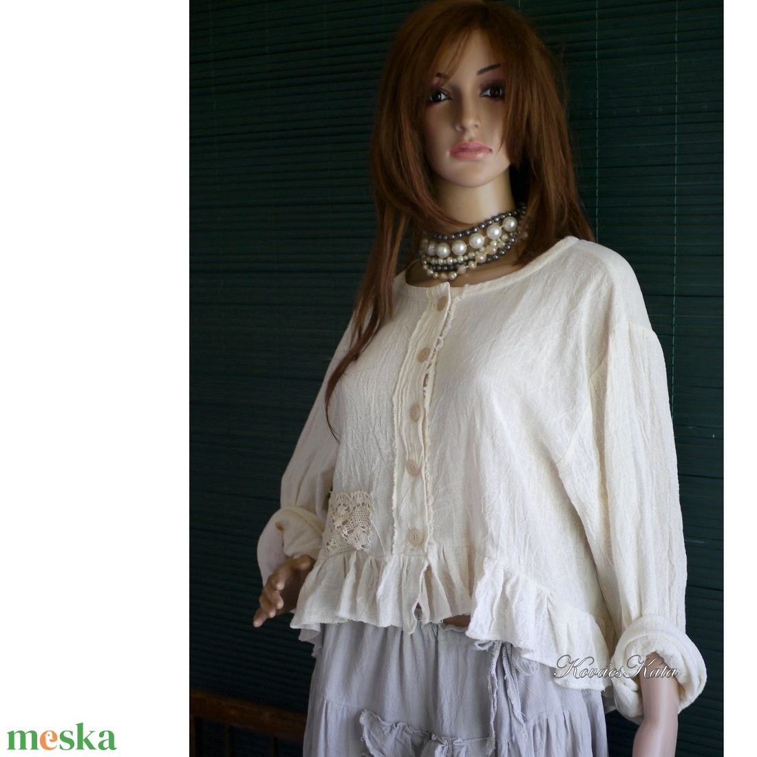 VIRNA - babydoll blúz, kabátka - ruha & divat - női ruha - blúz - Meska.hu VIRNA - babydoll blúz, kabátka - ruha & divat - női ruha - blúz - Meska.hu