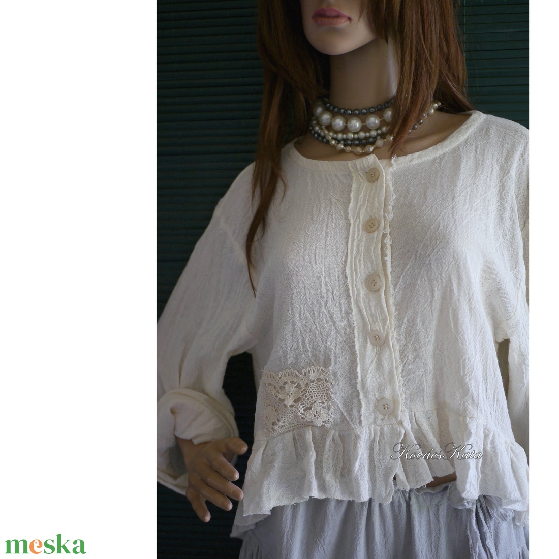 VIRNA - babydoll blúz, kabátka - ruha & divat - női ruha - blúz - Meska.hu VIRNA - babydoll blúz, kabátka - ruha & divat - női ruha - blúz - Meska.hu