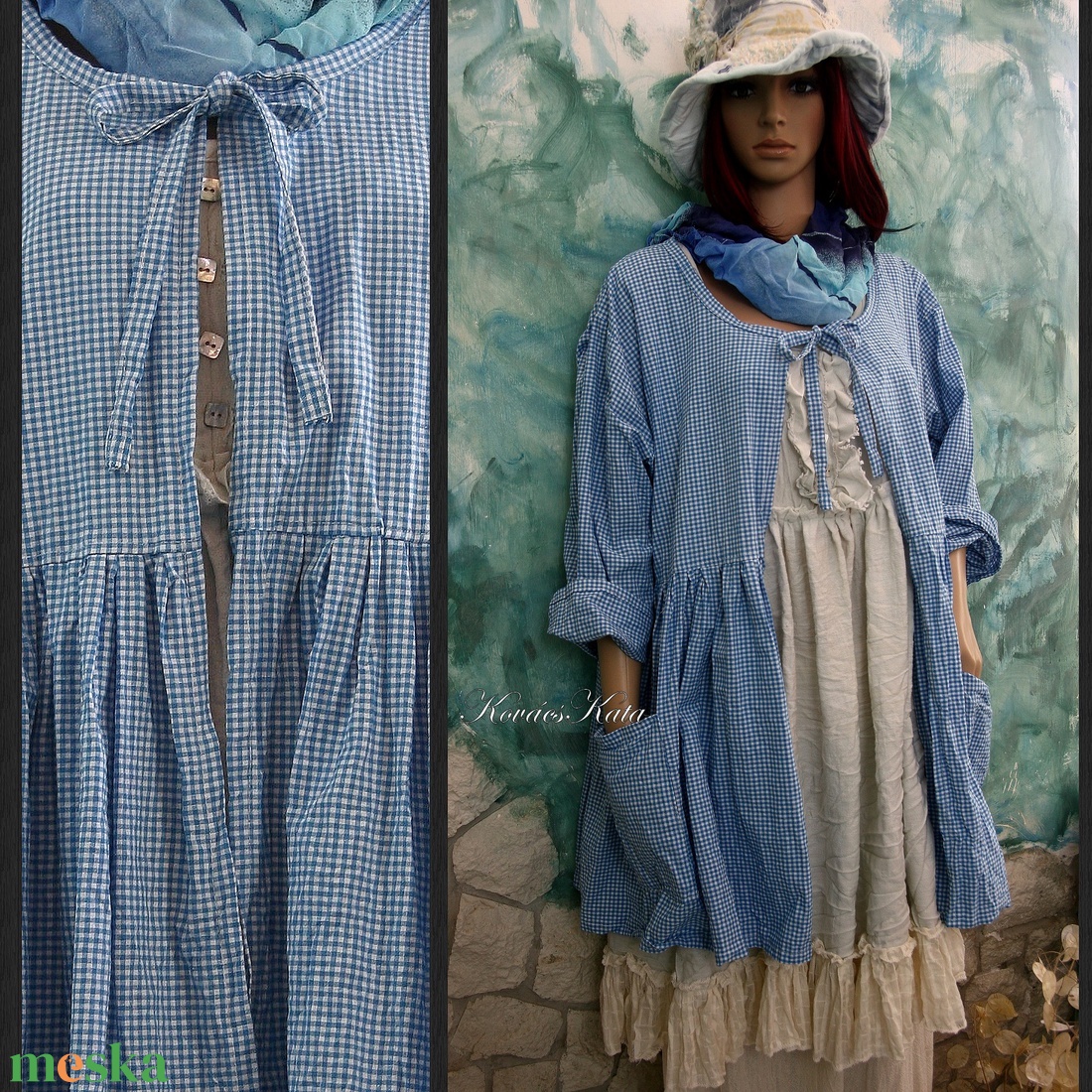 ROMI-KÖPENYKE - babydoll nyári kabátka - ruha & divat - női ruha - kabát - Meska.hu ROMI-KÖPENYKE - babydoll nyári kabátka - ruha & divat - női ruha - kabát - Meska.hu