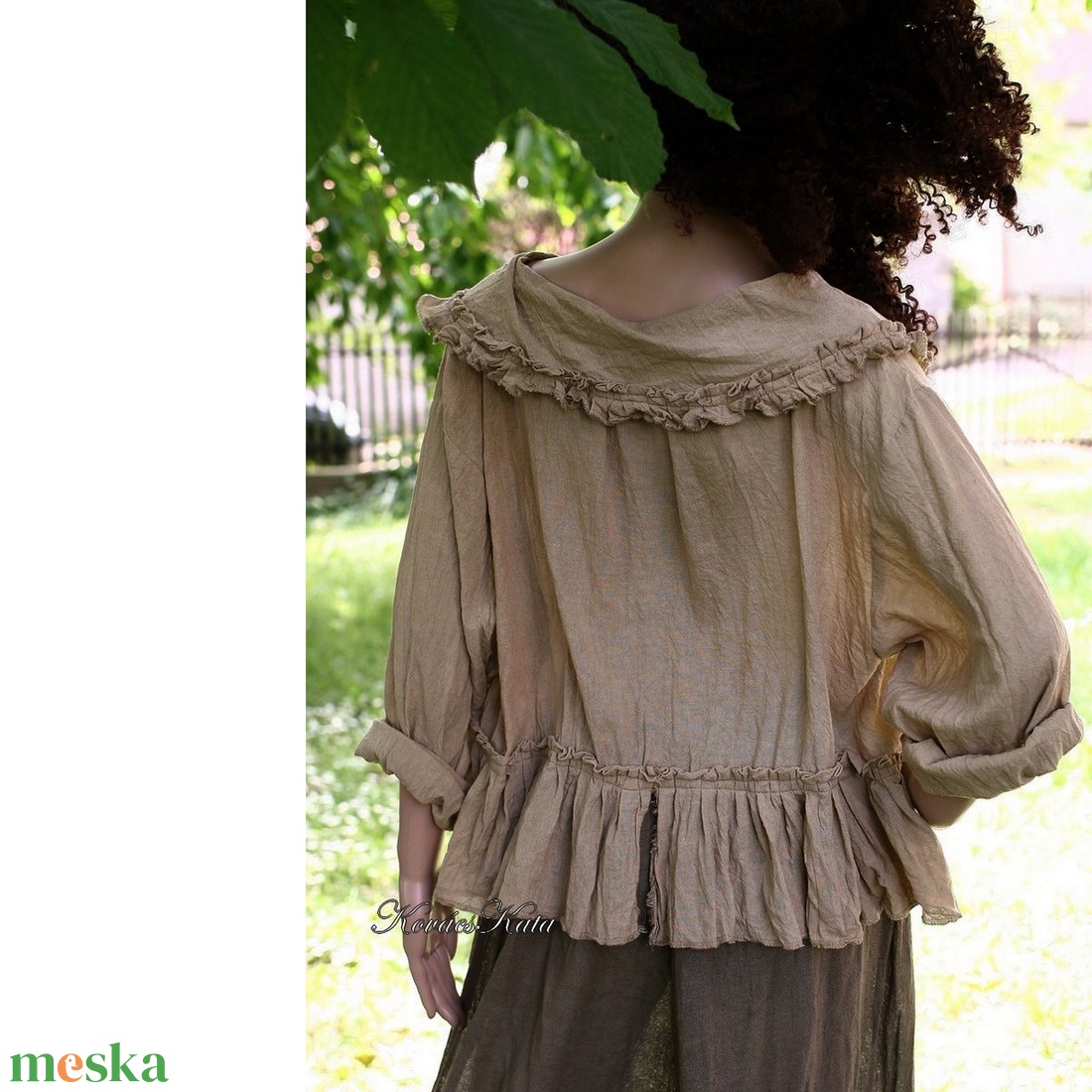 VILMA - lagenlook ing-kabátka / mogyoró, kávé - ruha & divat - női ruha - blúz - Meska.hu VILMA - lagenlook ing-kabátka / mogyoró, kávé - ruha & divat - női ruha - blúz - Meska.hu