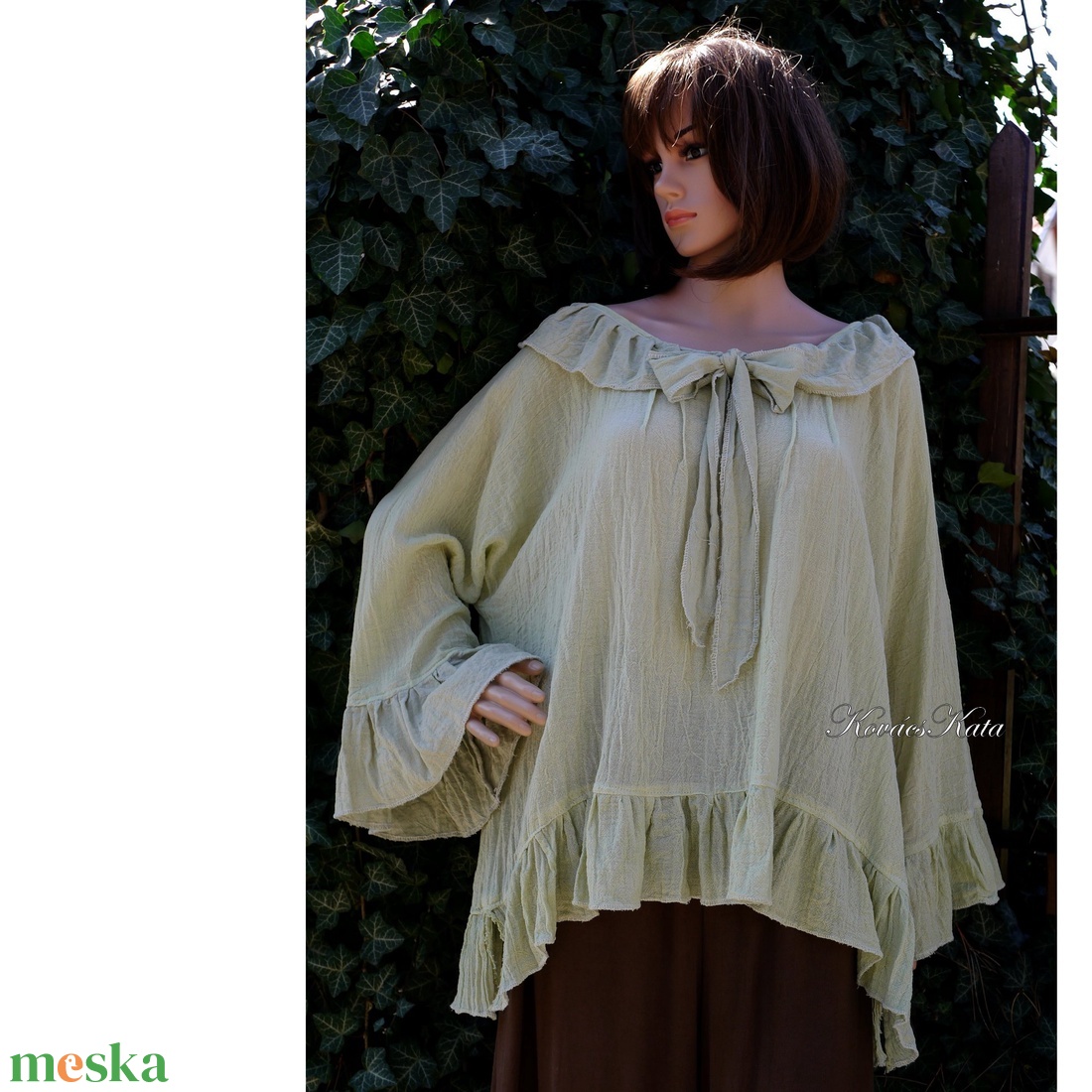 POÉTA - lagenlook tunika / menta - ruha & divat - női ruha - blúz - Meska.hu POÉTA - lagenlook tunika / menta - ruha & divat - női ruha - blúz - Meska.hu