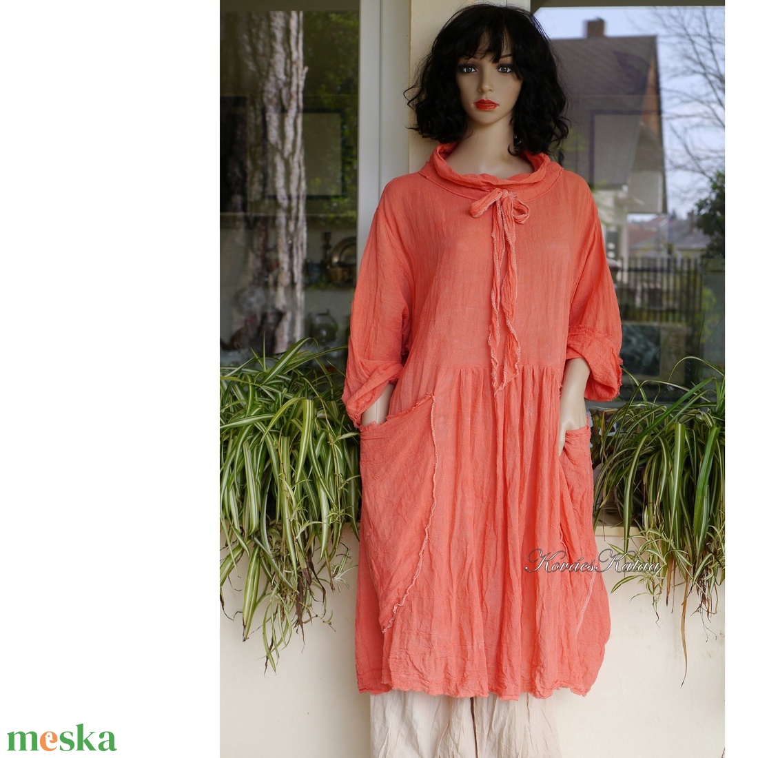 ANTHEA - lagenlook babydoll-ruha / korall - ruha & divat - női ruha - ruha - Meska.hu ANTHEA - lagenlook babydoll-ruha / korall - ruha & divat - női ruha - ruha - Meska.hu