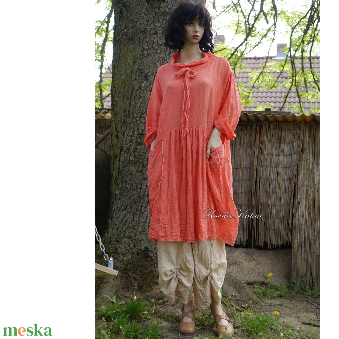 ANTHEA - lagenlook babydoll-ruha / korall - ruha & divat - női ruha - ruha - Meska.hu ANTHEA - lagenlook babydoll-ruha / korall - ruha & divat - női ruha - ruha - Meska.hu