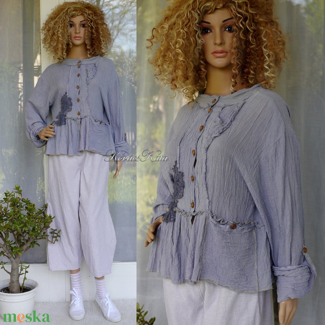 SZANDRA - artsy lagenlook ing-kabátka / acélszürke - ruha & divat - női ruha - blúz - Meska.hu SZANDRA - artsy lagenlook ing-kabátka / acélszürke - ruha & divat - női ruha - blúz - Meska.hu
