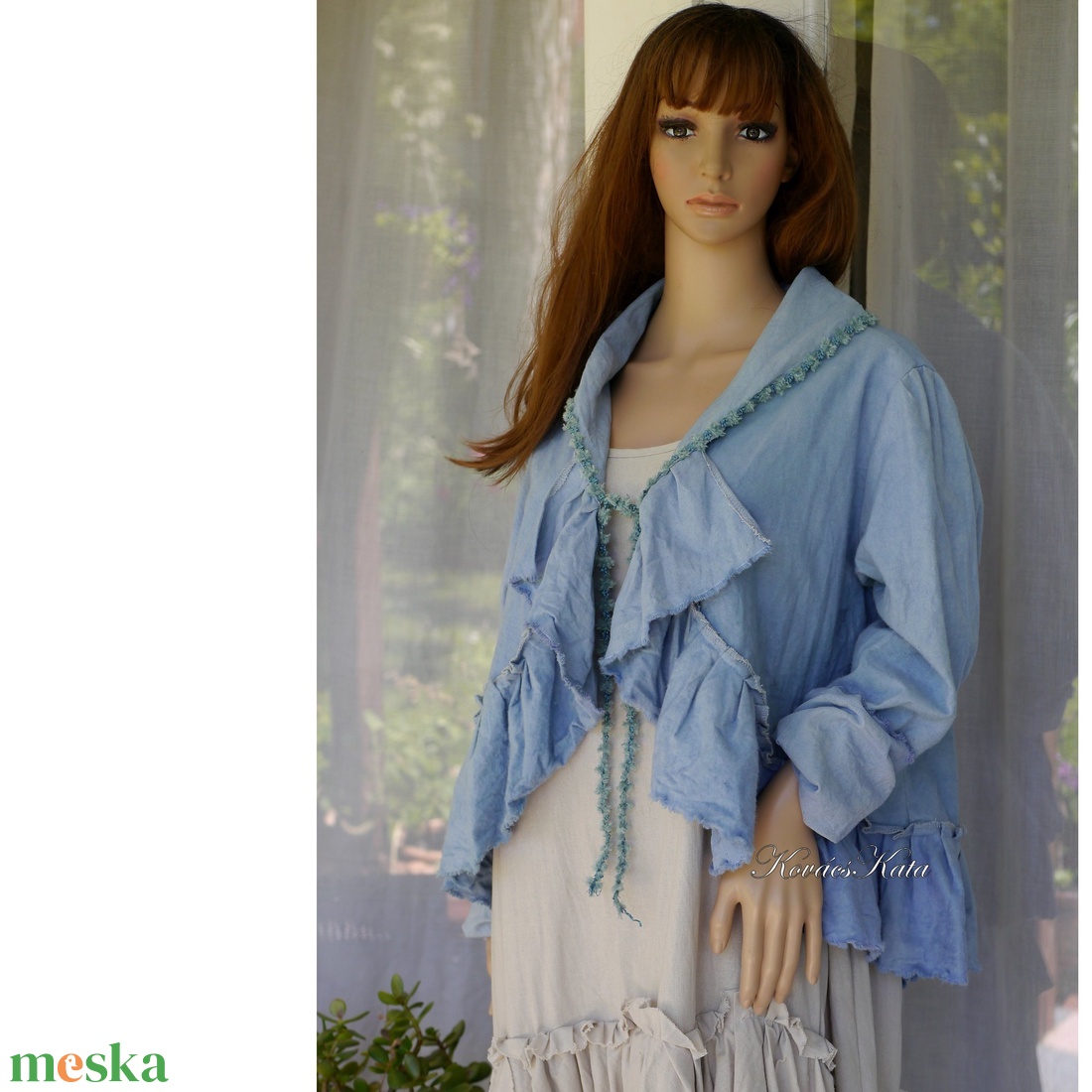 LAURA - artsy lagenlook kabátka / égkék - ruha & divat - női ruha - kabát - Meska.hu LAURA - artsy lagenlook kabátka / égkék - ruha & divat - női ruha - kabát - Meska.hu